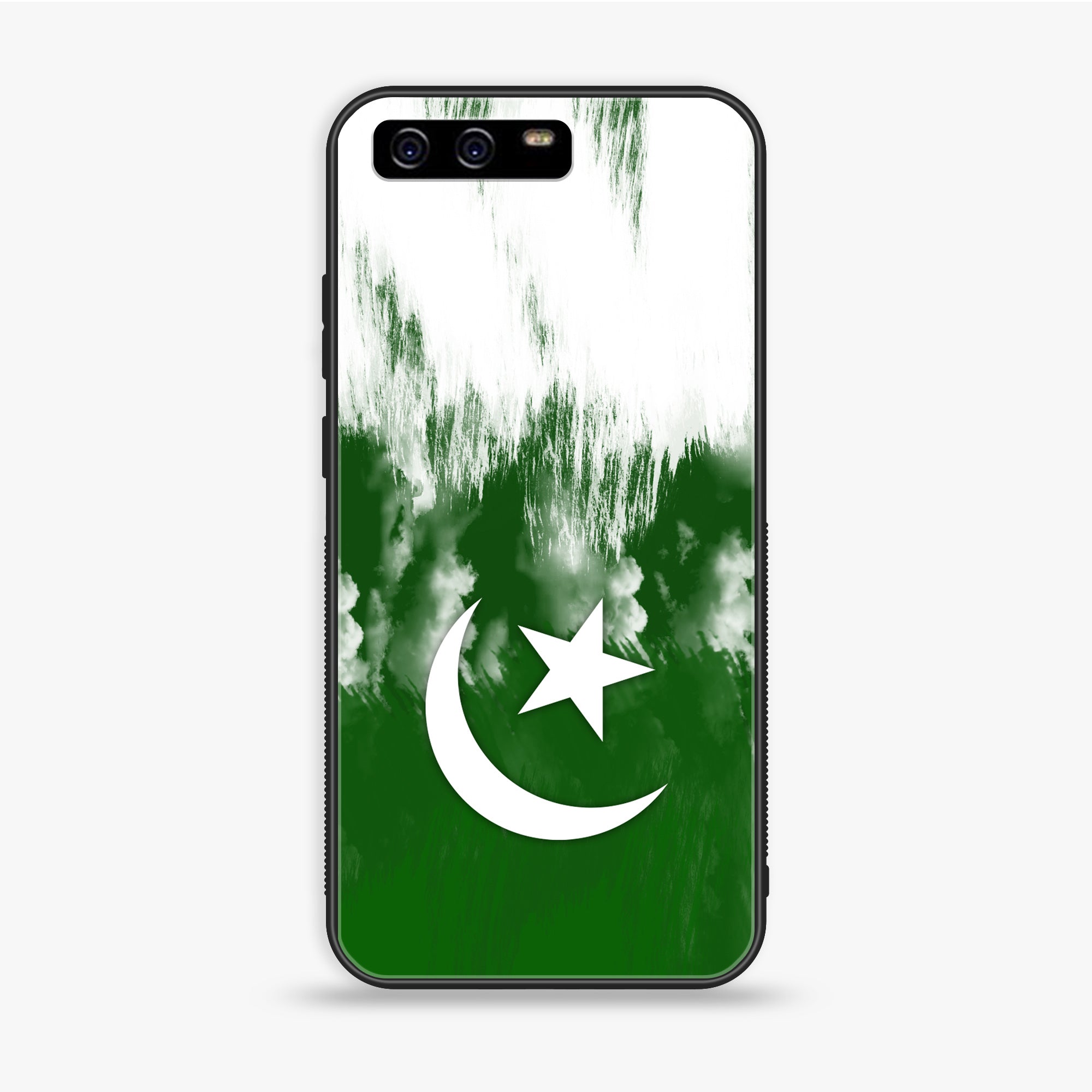 Huawei P10 Plus - Pakistani Flag Series - Premium Printed Glass Soft Bumper Shock Proof Case