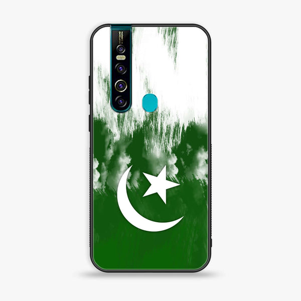 Tecno Camon 15 Pro - Pakistani Flag Design 9 - Premium Printed Glass soft Bumper shock Proof Case CS-22893