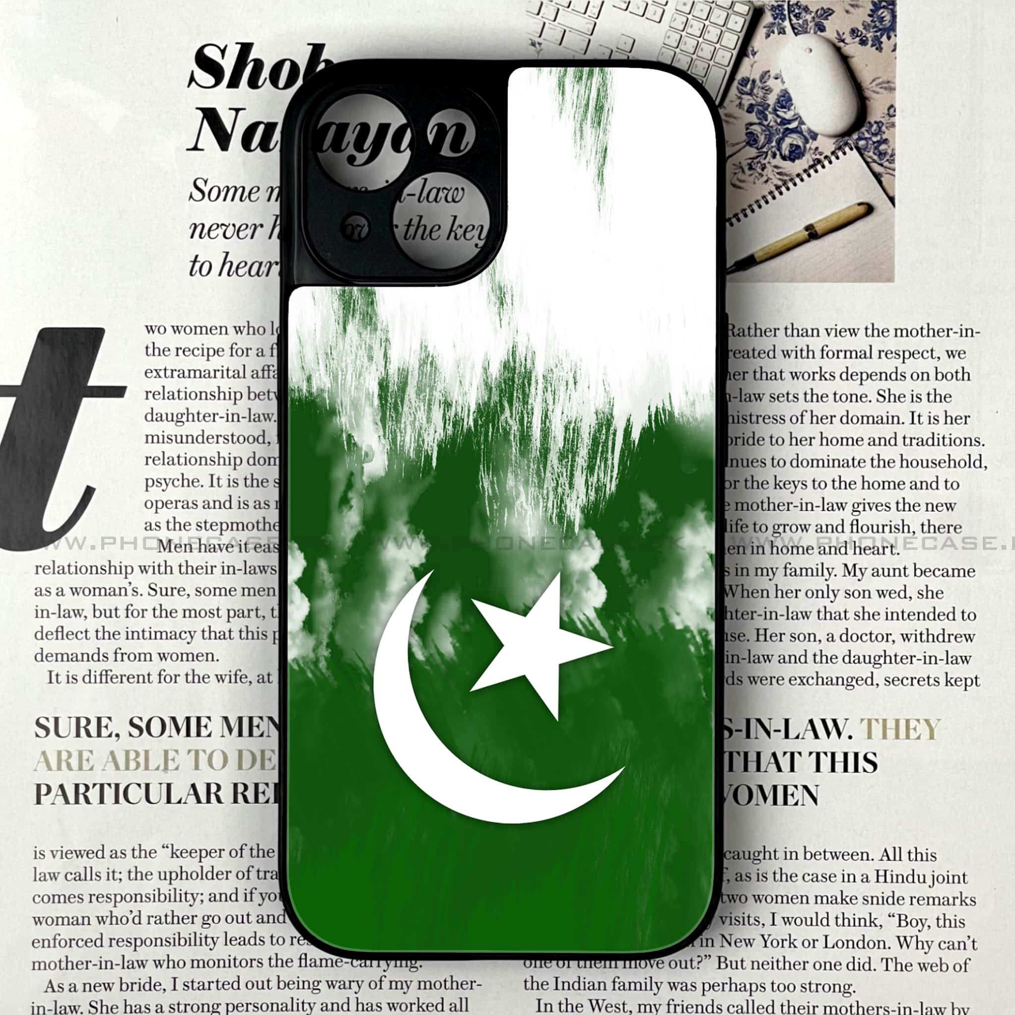 iPhone 13 - Pakistani Flag Series - Premium Printed Glass soft Bumper shock Proof Case