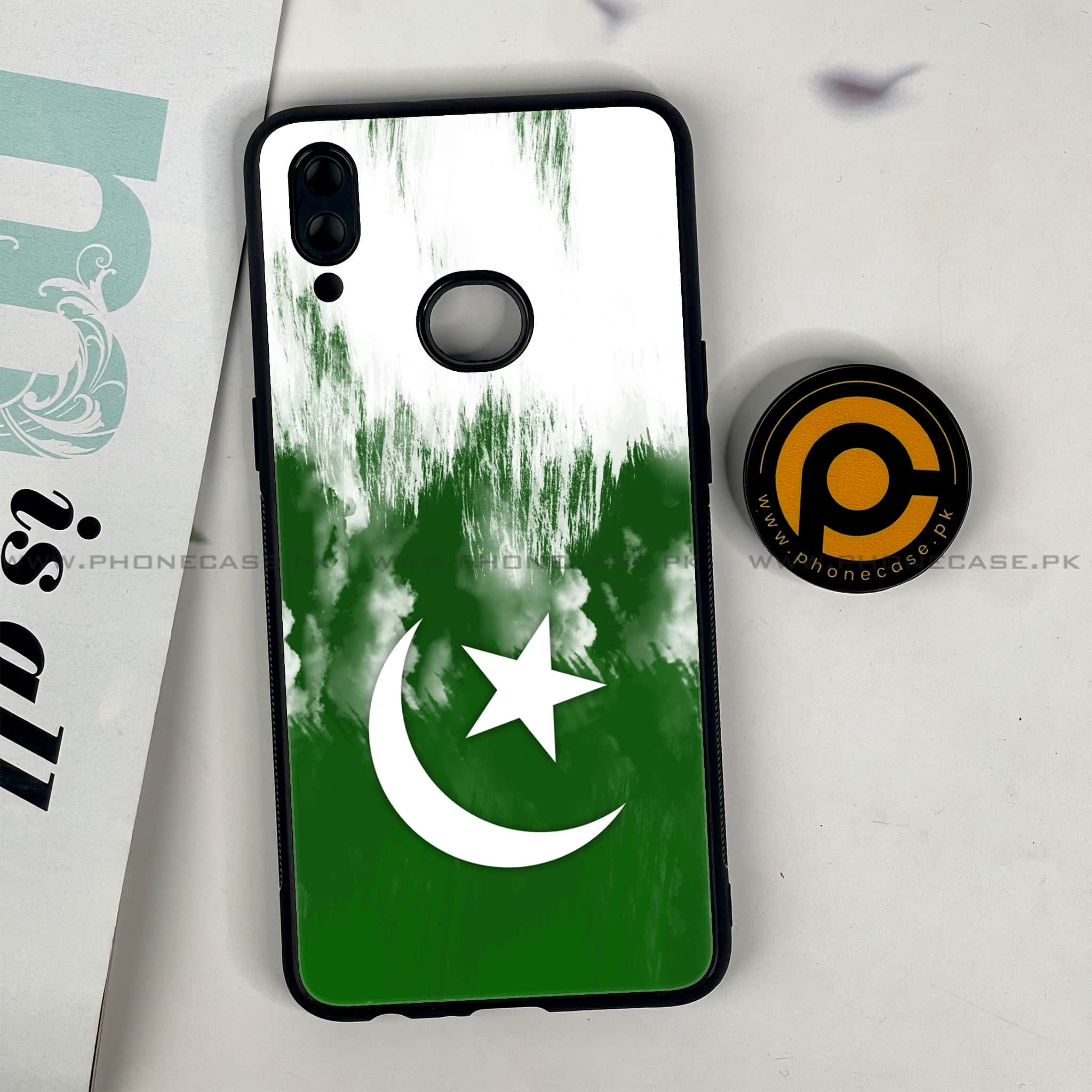 Galaxy A10s - Pakistani Flag Series - Premium Printed Glass soft Bumper shock Proof Case