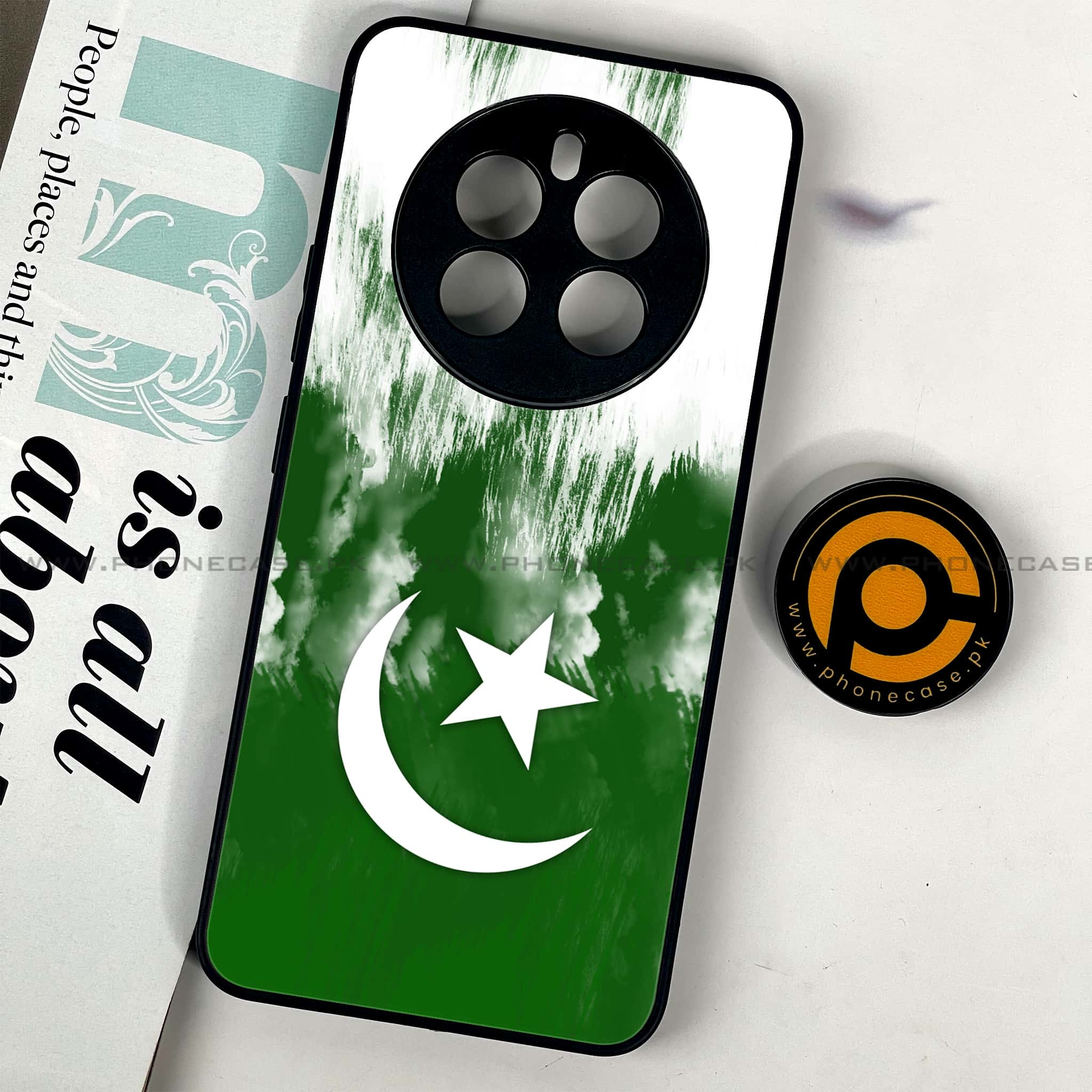 Realme 12 - Pakistani Flag Series - Premium Printed Glass soft Bumper shock Proof Case