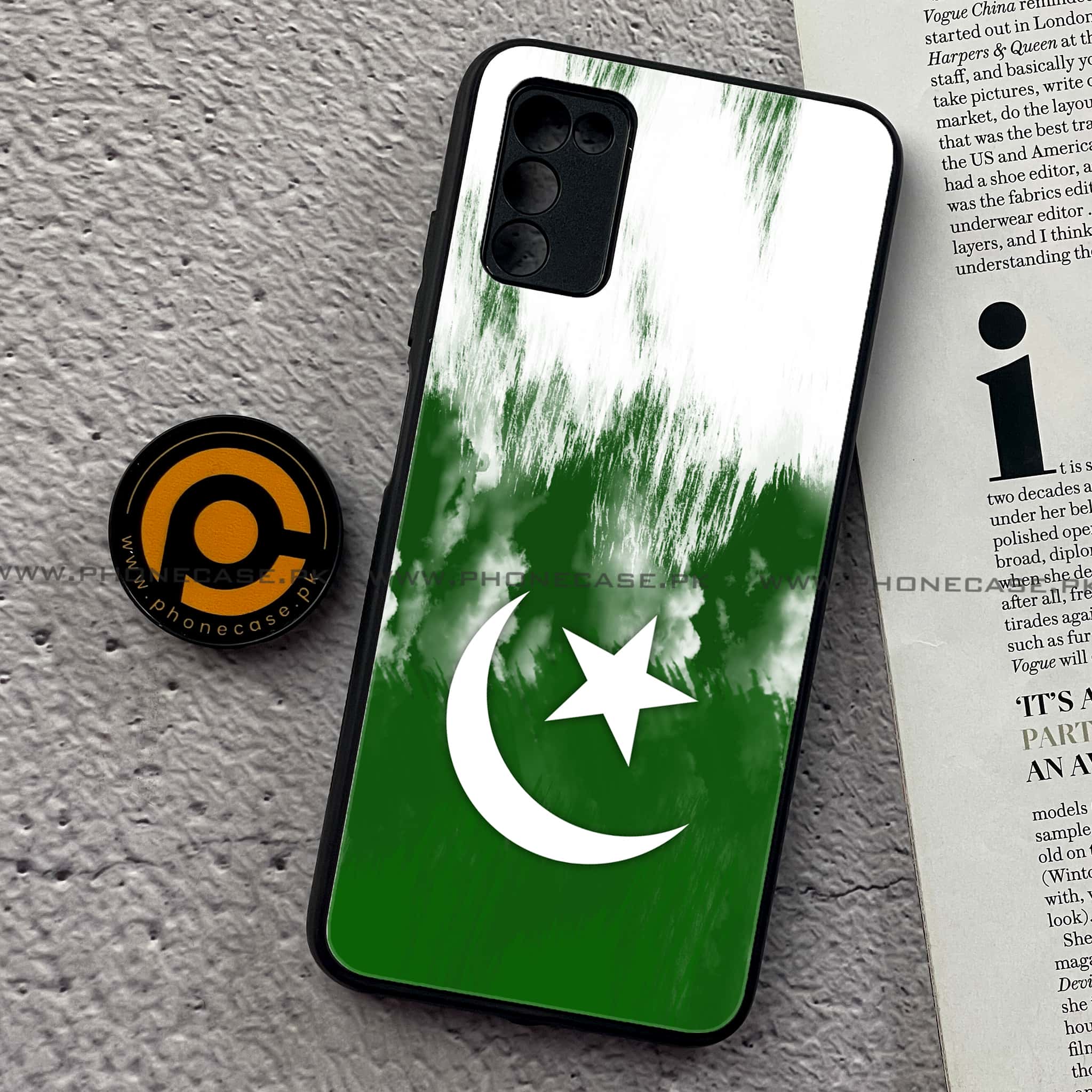 Samsung Galaxy A02s - Pakistani Flag Series - Premium Printed Metal soft Bumper shock Proof Case