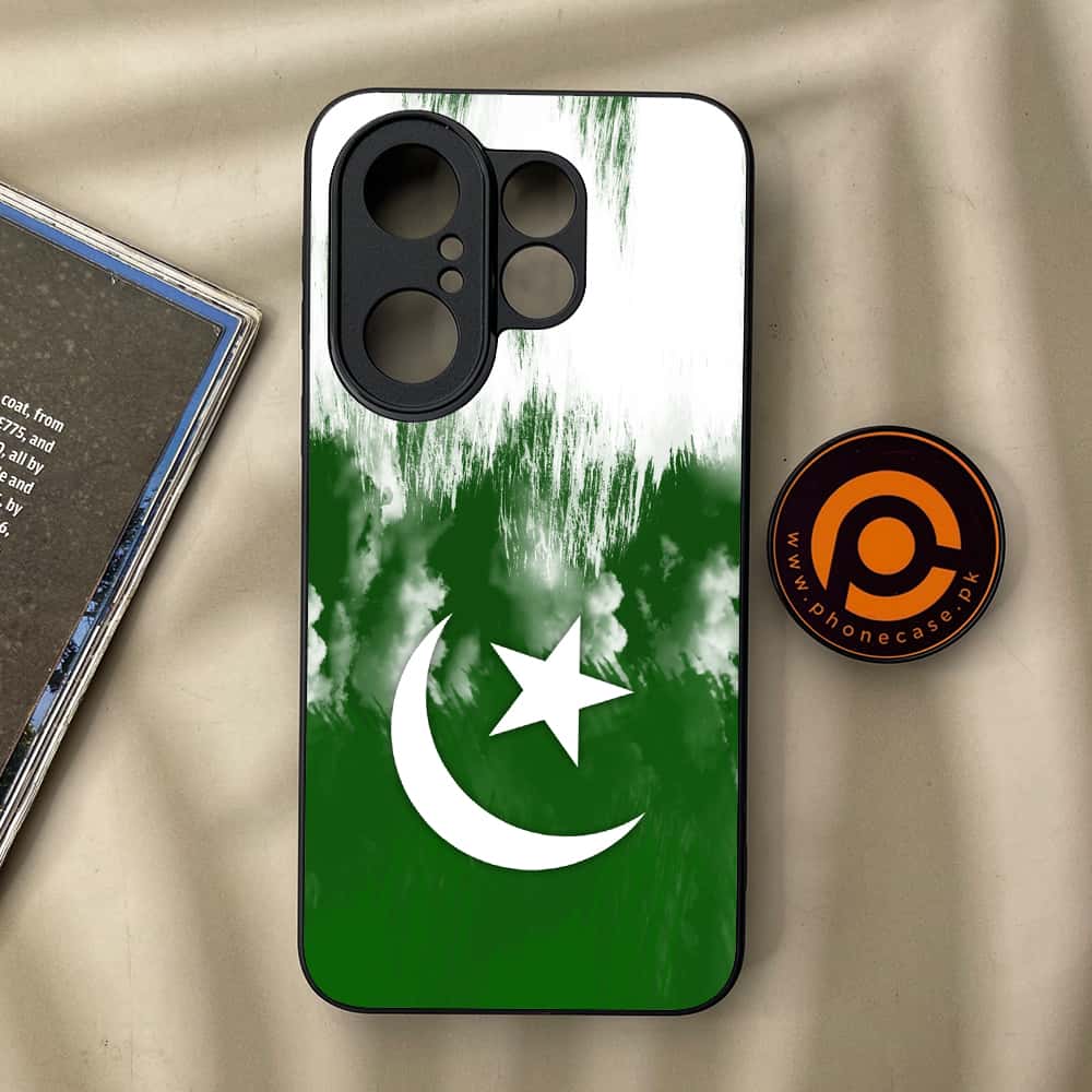 Vivo X200 FE - Pakistani Flag Series - Premium Metal Printed soft Bumper Shock Proof Case