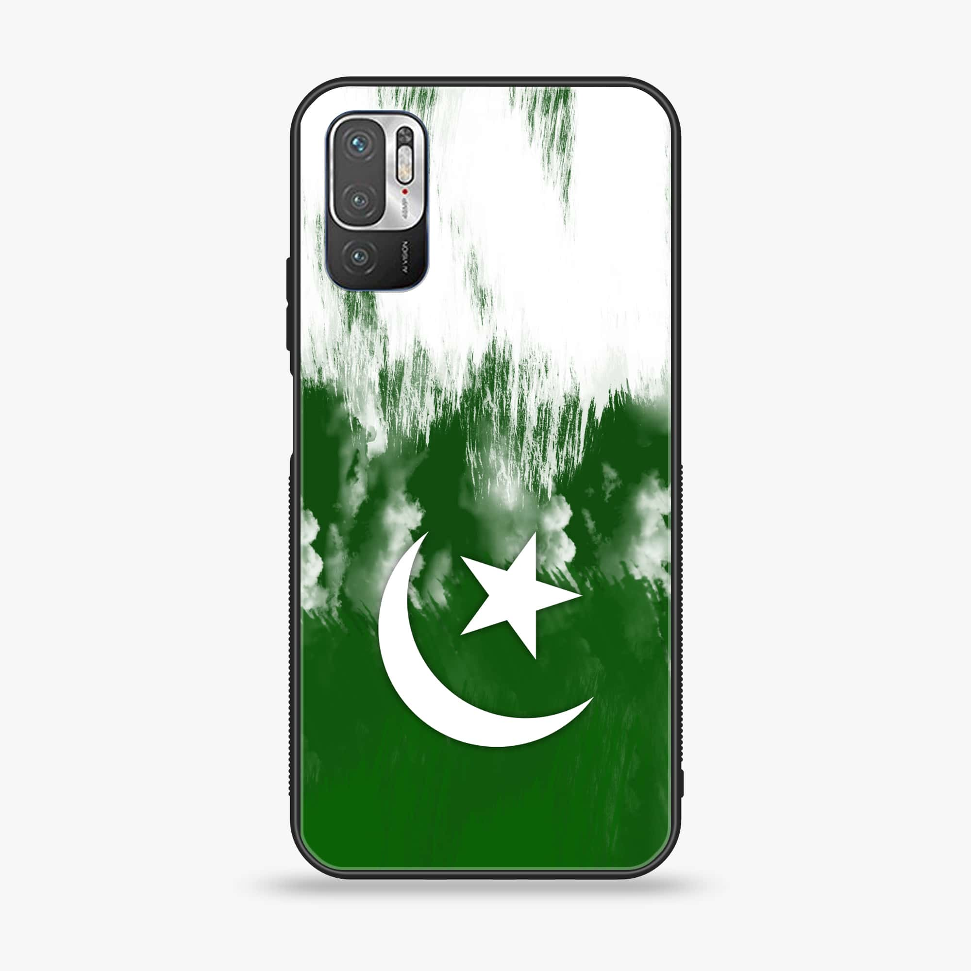 Xiaomi Redmi Note 10 5G - Pakistani Flag Series - Premium Printed Glass soft Bumper shock Proof Case