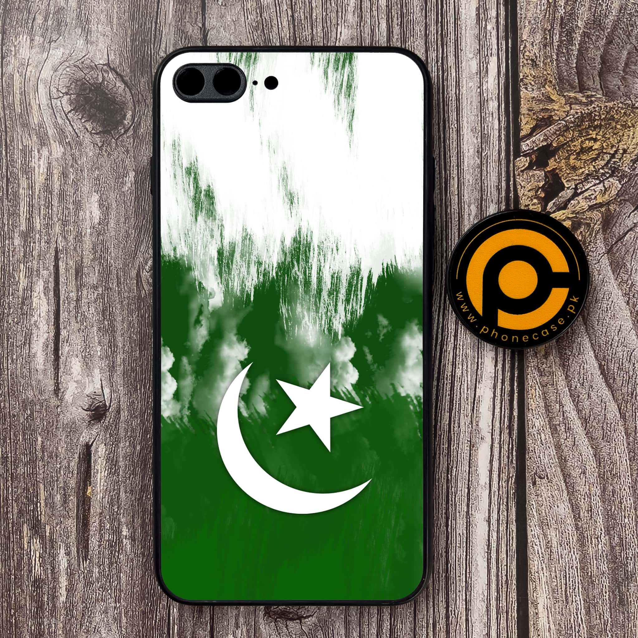 iPhone 7 Plus - Pakistani Flag Series - Premium Metal Printed Soft Bumper shock Proof Case