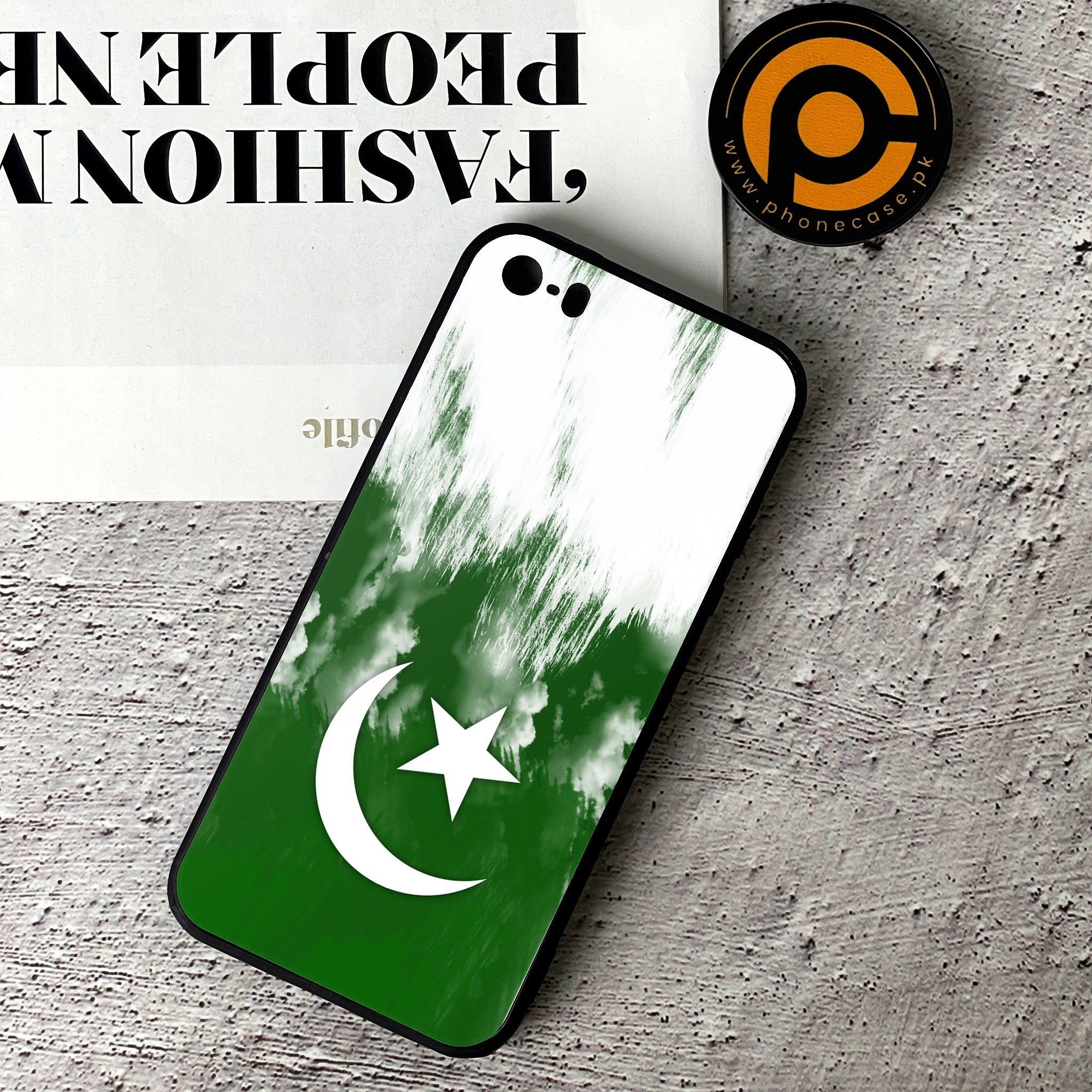 iPhone 5/5c/5s - Pakistani Flag Series - Premium Printed Glass soft Bumper shock Proof Case