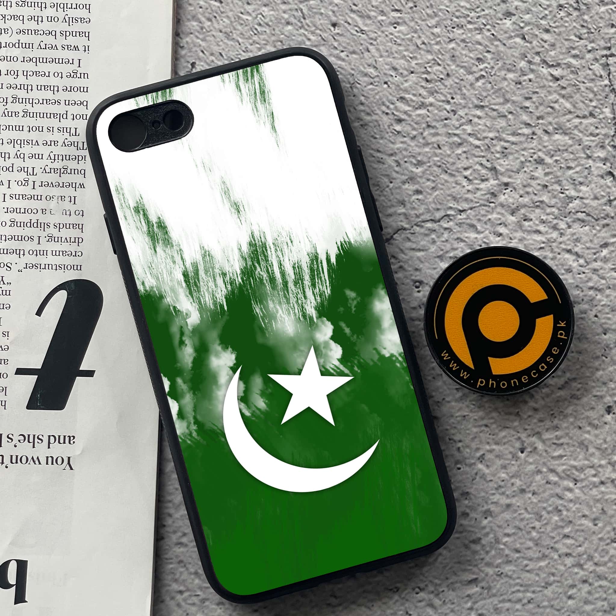 iPhone 7 / 8 - Pakistani Flag Series - Premium Printed Glass soft Bumper shock Proof Case