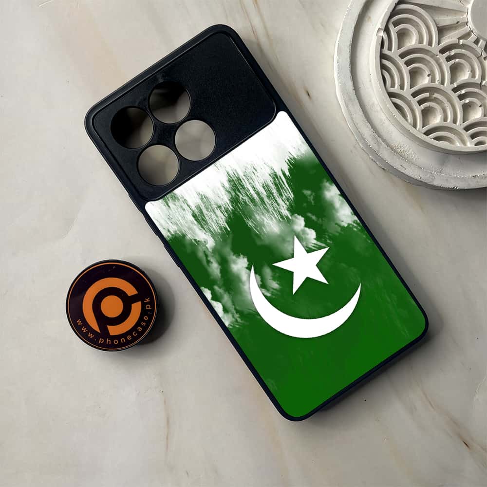 Xiaomi Poco F6 Pro - Pakistani Flag Series - Premium Metal Printed soft Bumper shock Proof Case
