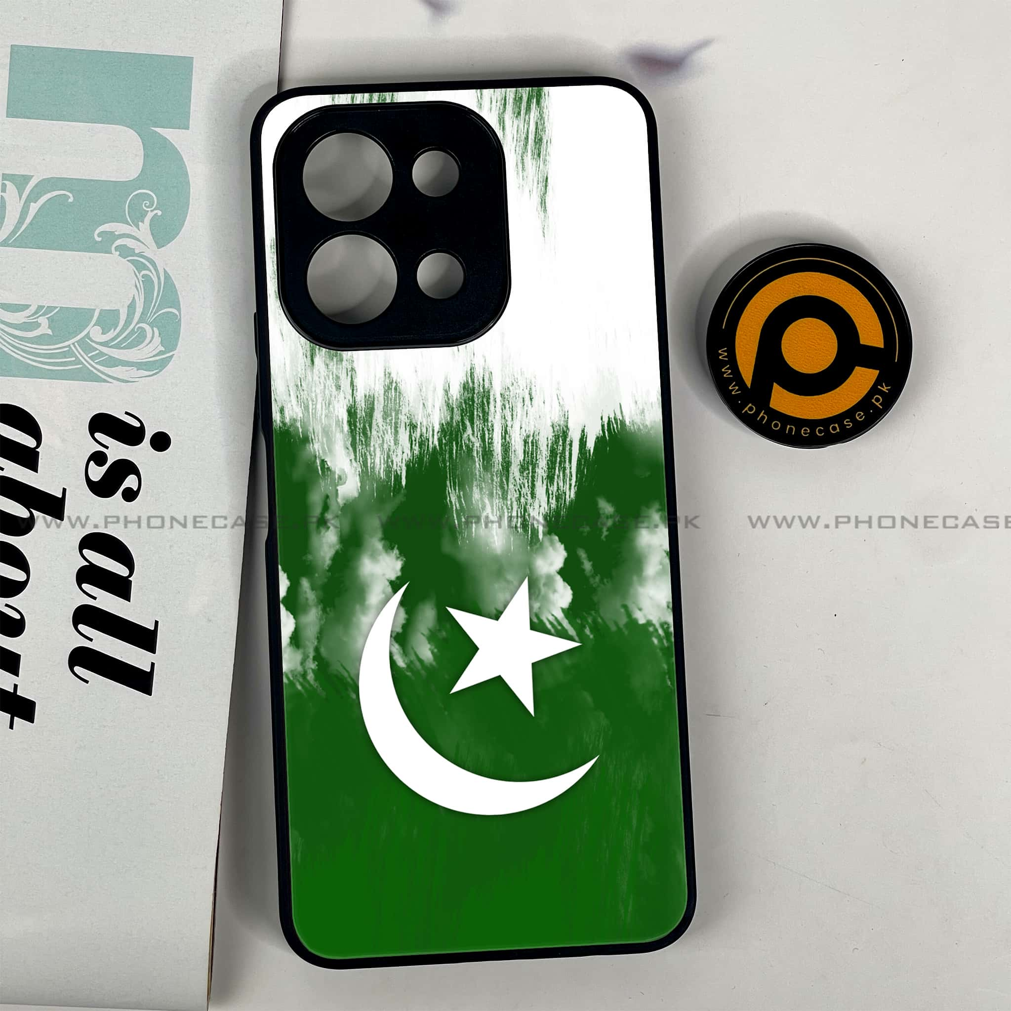 Vivo Y28 - Pakistani Flag Series - Premium Printed Glass soft Bumper shock Proof Case