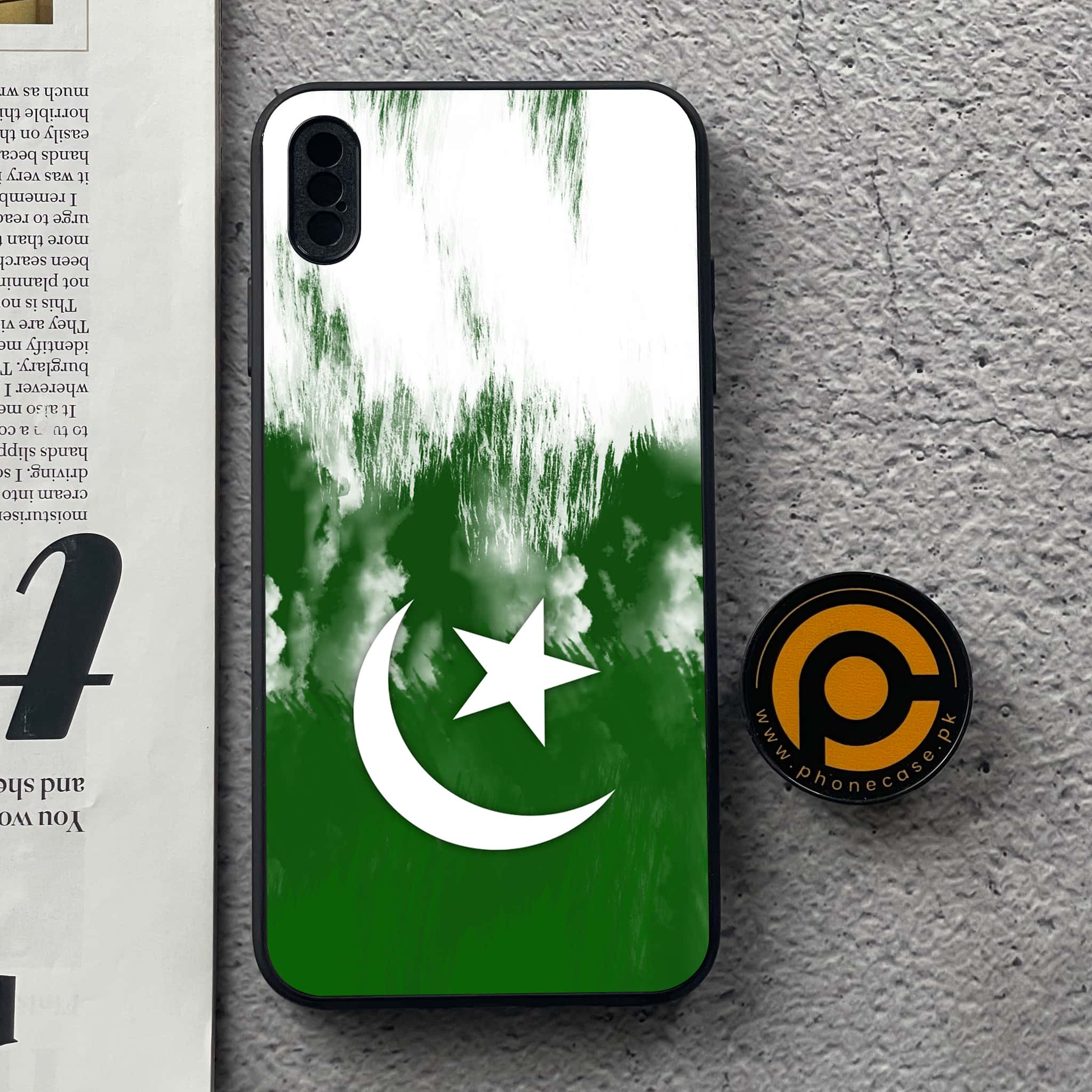 iPhone Xs Max - Pakistani Flag Series - Premium Metal Printed soft Bumper shock Proof Case