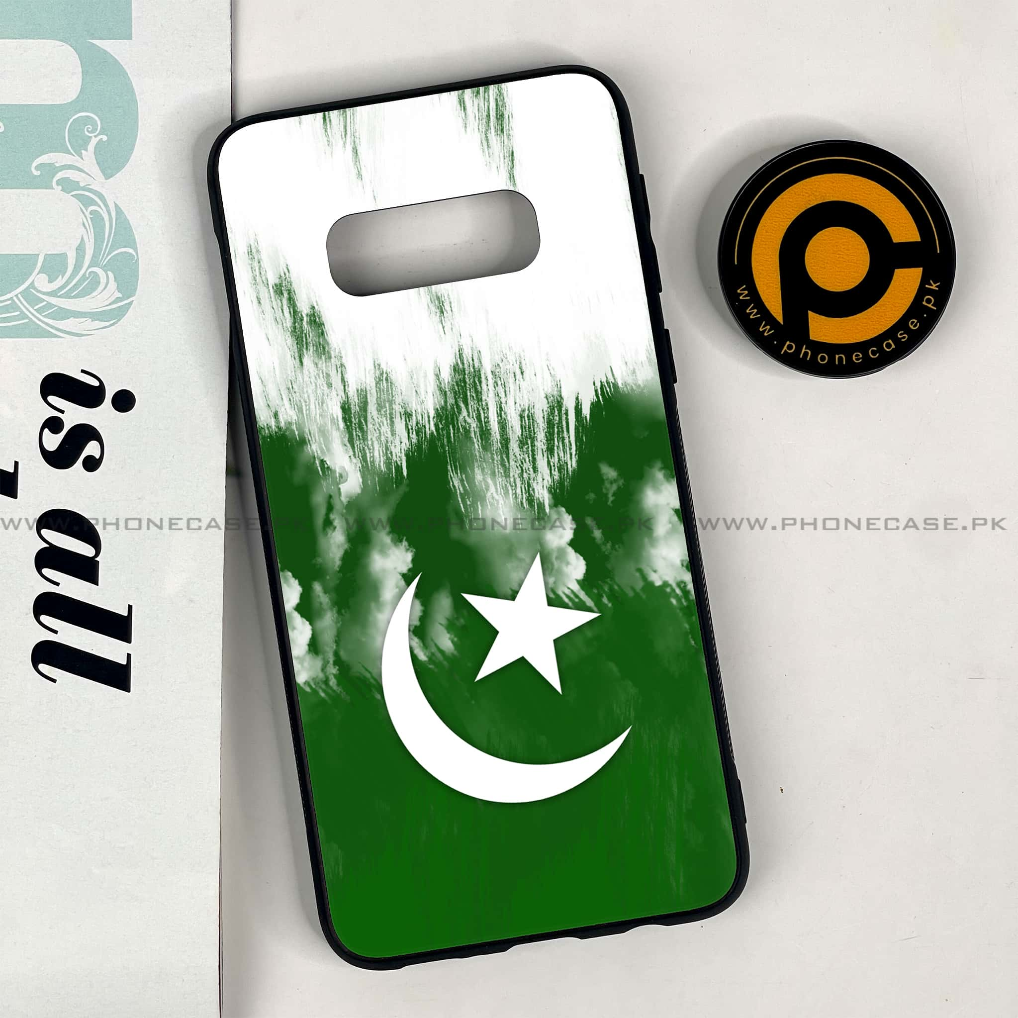 Galaxy S10e - Pakistani Flag Series - Premium Printed Glass soft Bumper shock Proof Case