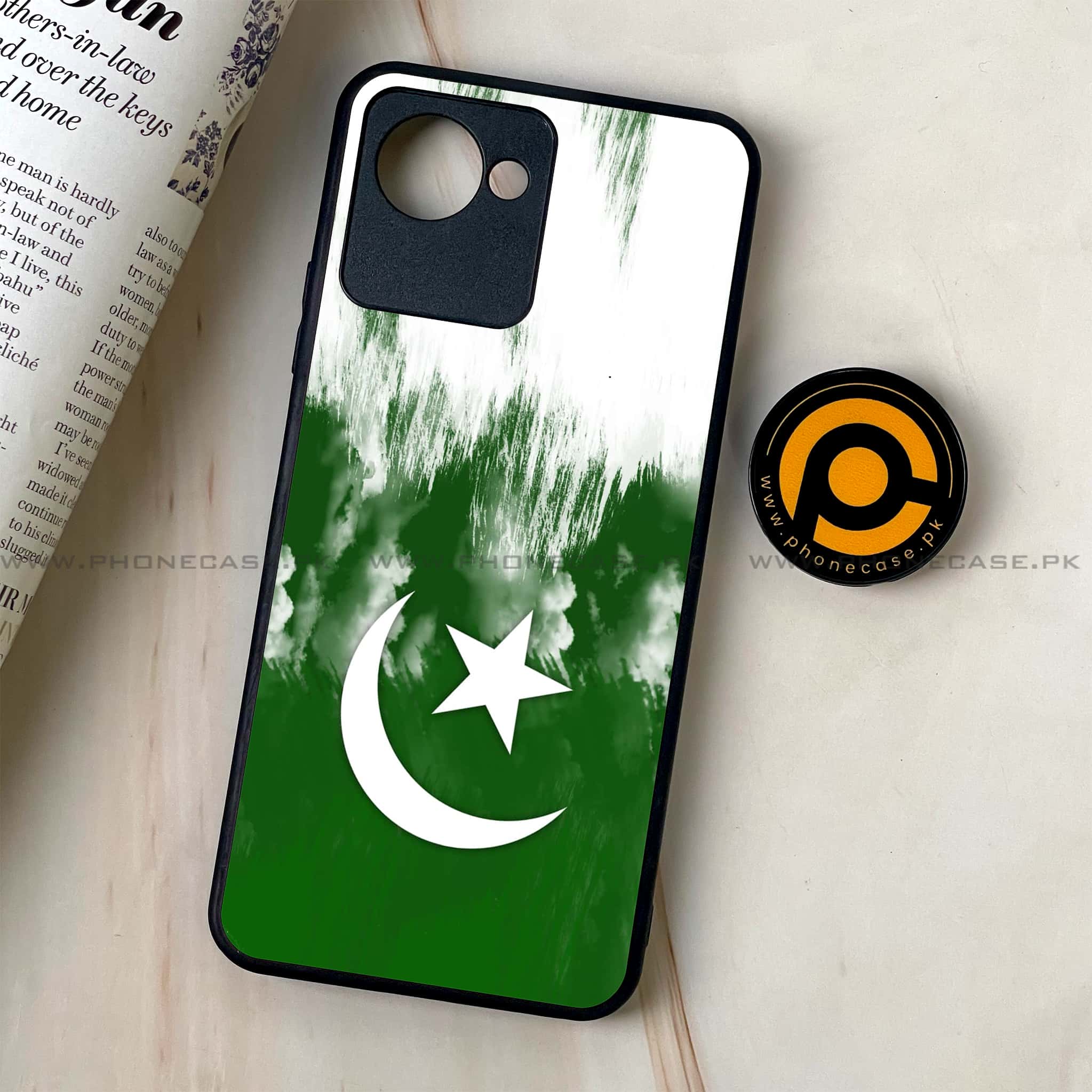 Realme C30 - Pakistani Flag Series - Premium Printed Glass soft Bumper shock Proof Case