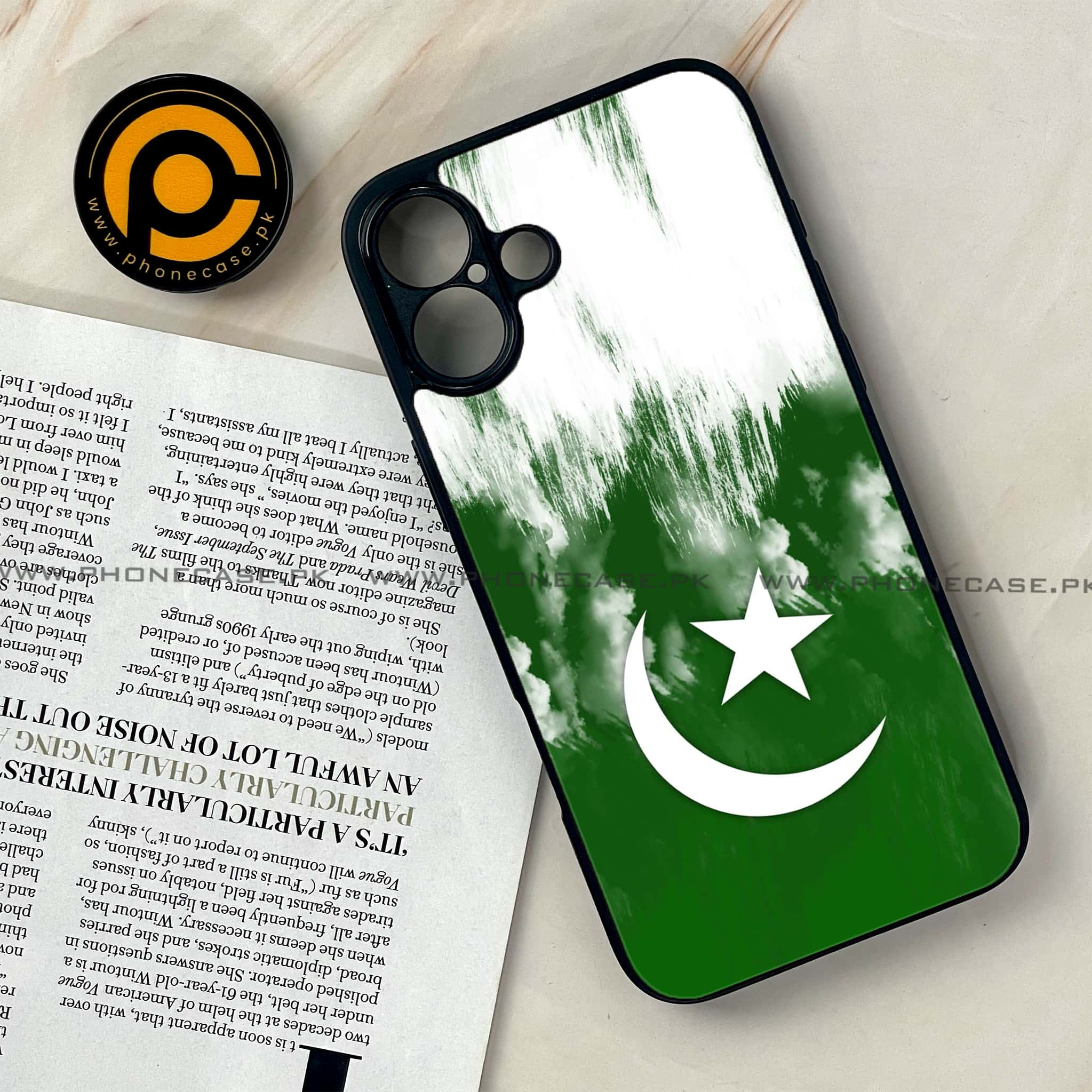 iPhone 16 - Pakistani Flag Series - Premium Printed Glass soft Bumper shock Proof Case