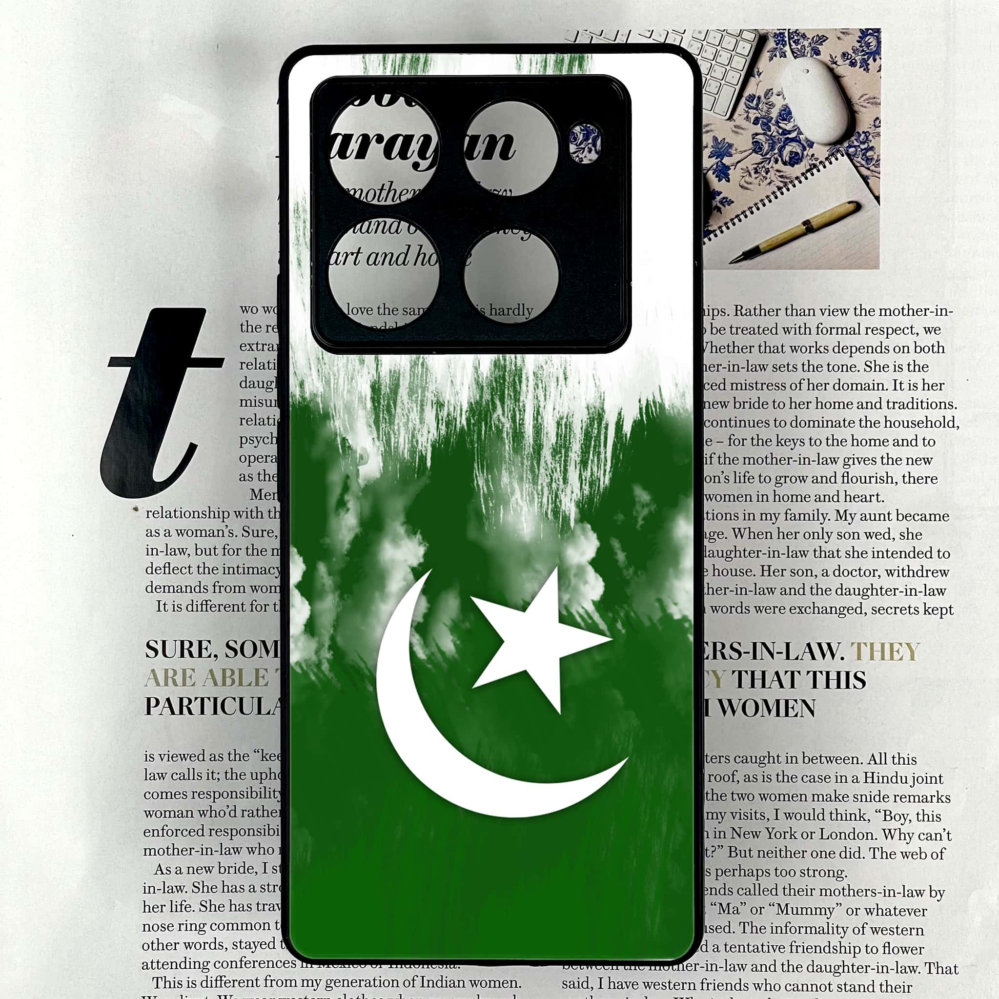 Infinix Note 40 Pro Plus - Pakistani Flag Series - Premium Metal Printed soft Bumper shock Proof Case