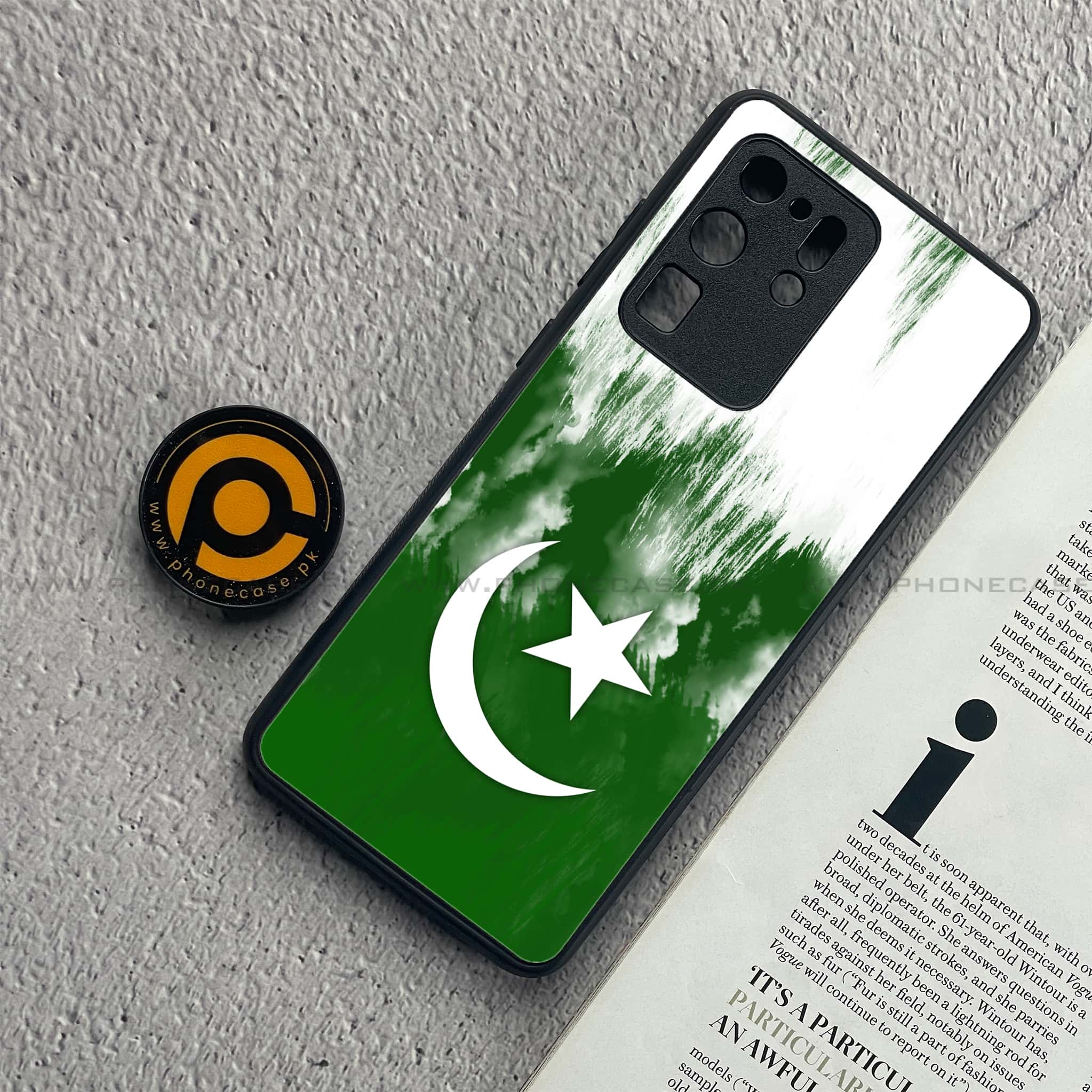 Samsung Galaxy S20 Ultra - Pakistani Flag Series - Premium Printed Glass soft Bumper shock Proof Case