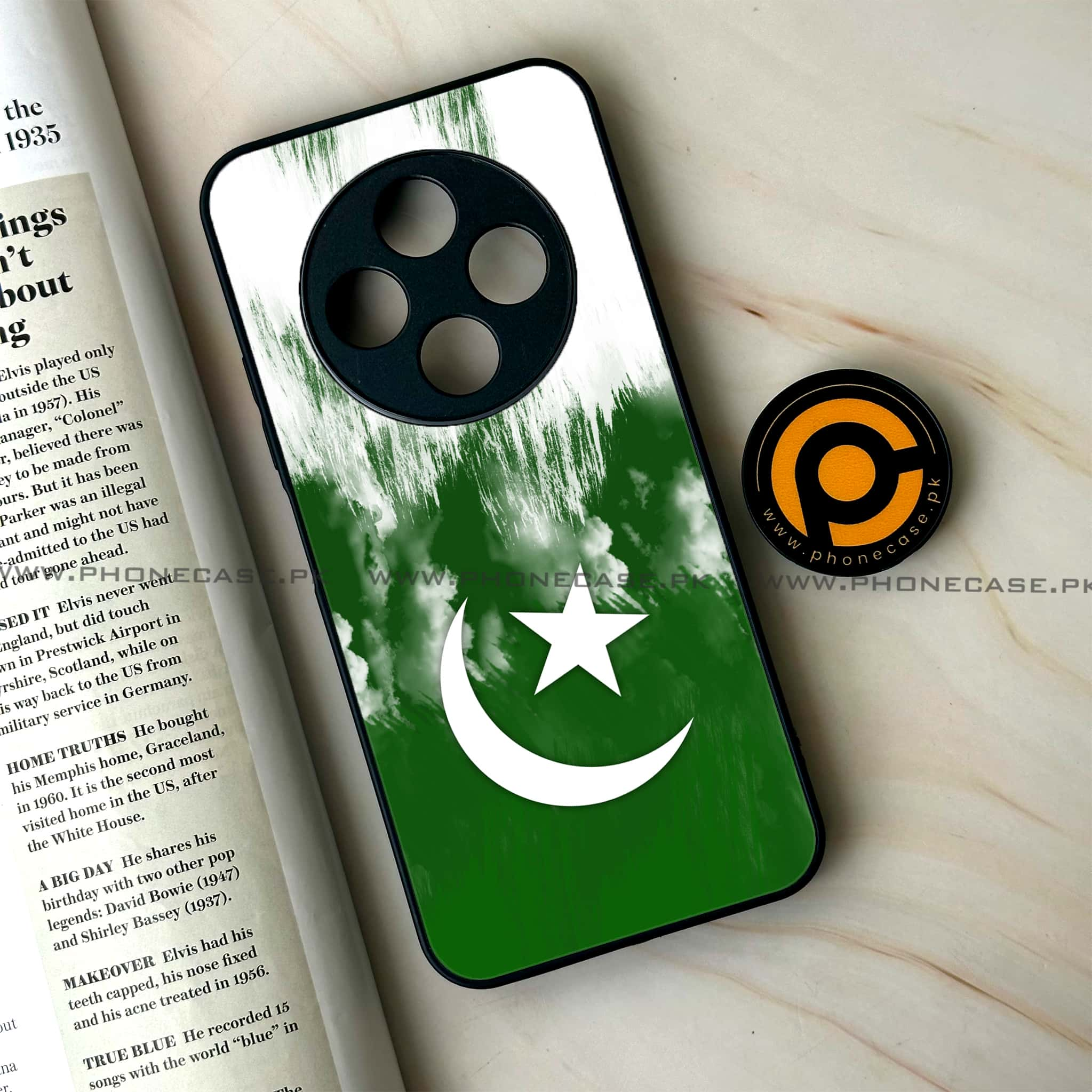 Tecno Spark 30C - Pakistani Flag Series - Premium Printed Glass soft Bumper shock Proof Case