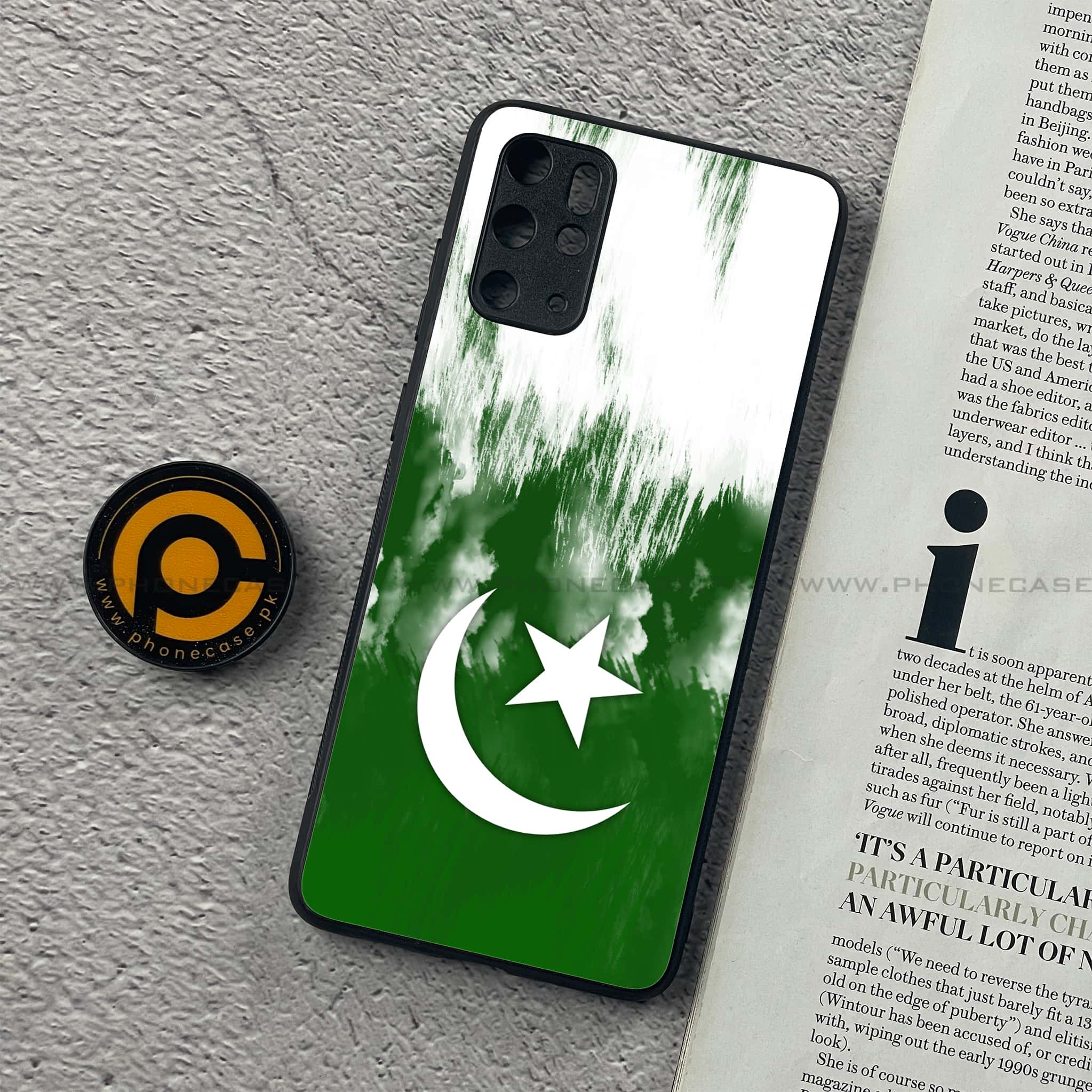 Galaxy S20 Plus - Pakistani Flag Series - Premium Printed Glass soft Bumper shock Proof Case
