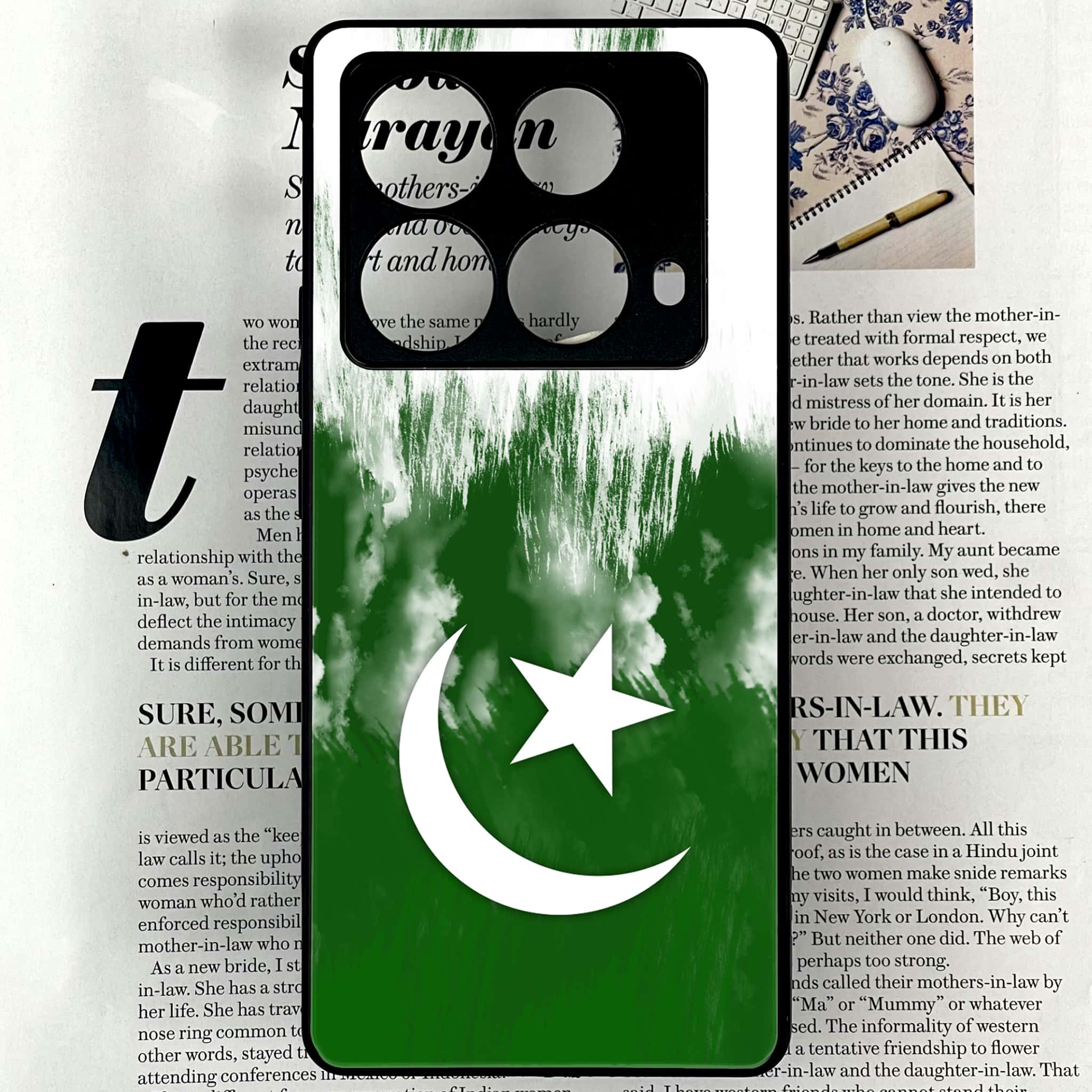 Infinix Note 40 4G - Pakistani Flag Series - Premium Printed Glass soft Bumper shock Proof Case