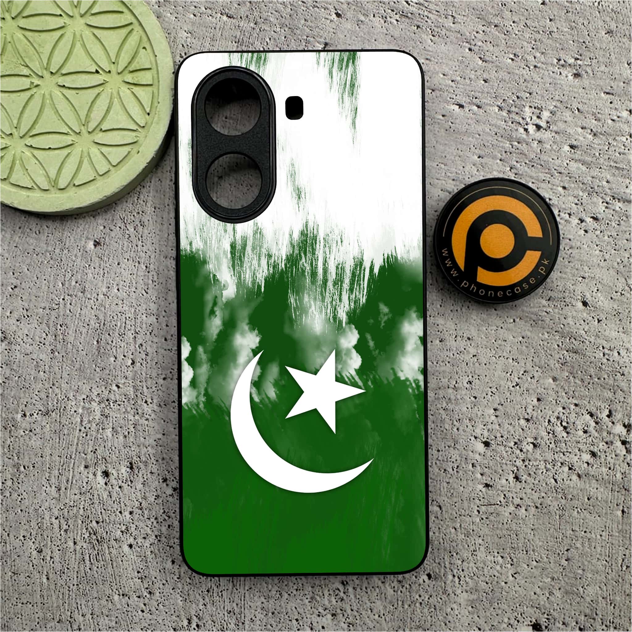 Xiaomi Redmi Turbo 4 - Pakistani Flag Series - Premium Metal Printed soft Bumper shock Proof Case