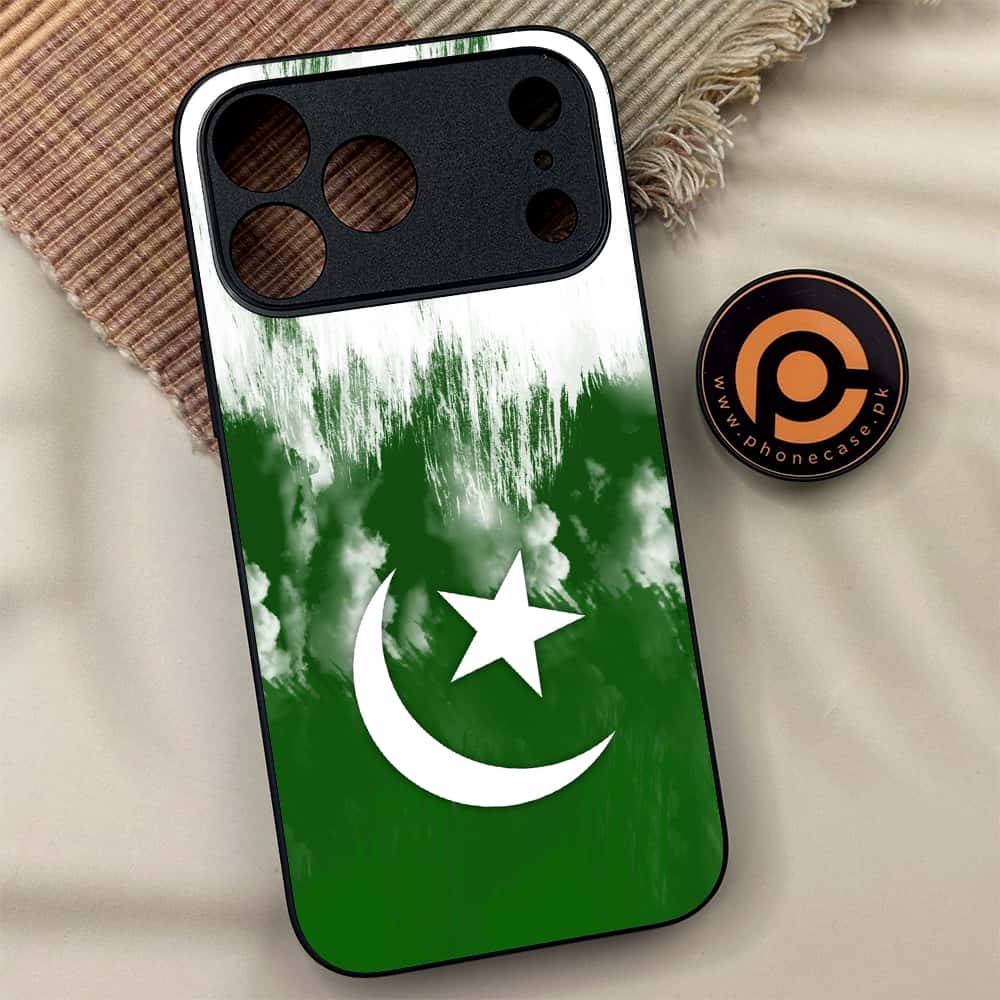 iPhone 17 Pro Max - Pakistani Flag Series - Premium Metal Printed soft Bumper shock Proof Case