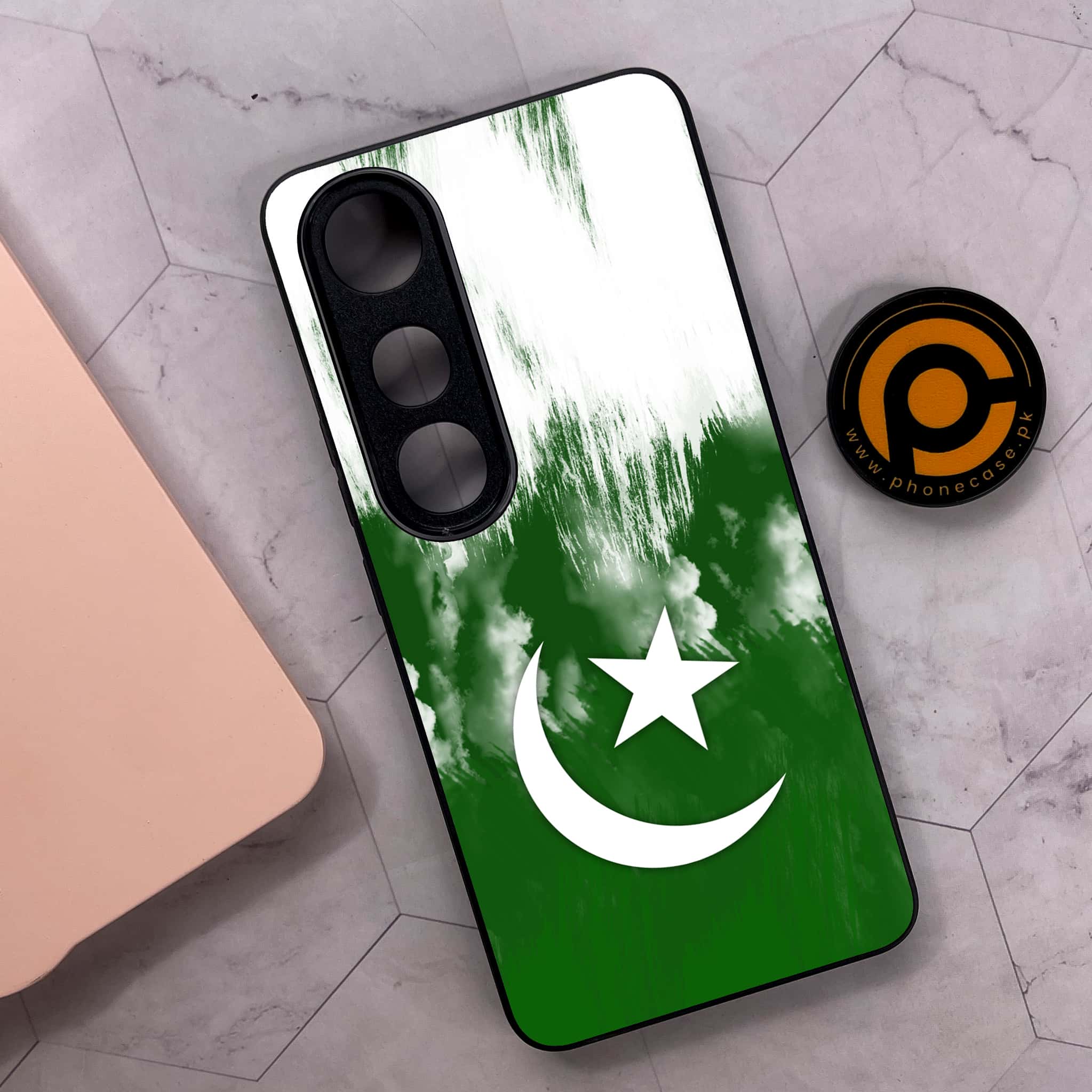Vivo V50 Lite - Pakistani Flag Series - Premium Metal Printed soft Bumper shock Proof Case
