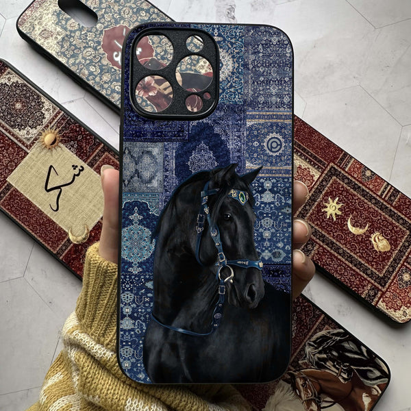 Persian Calligraphy Art 52 - Midnight Shah Stallion - Premium Phone Case - All Models