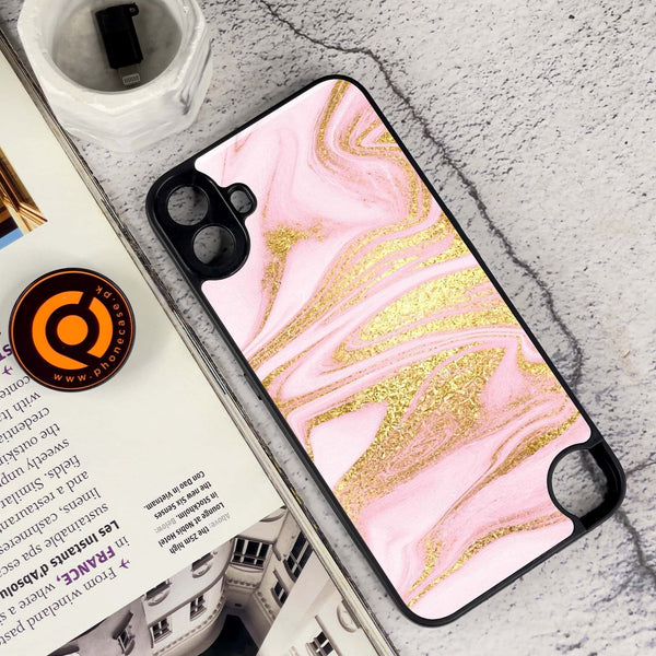 Nothing CMF Phone 1 - Pink Marble Series - Premium Metal Printed soft Bumper Shock Proof Case