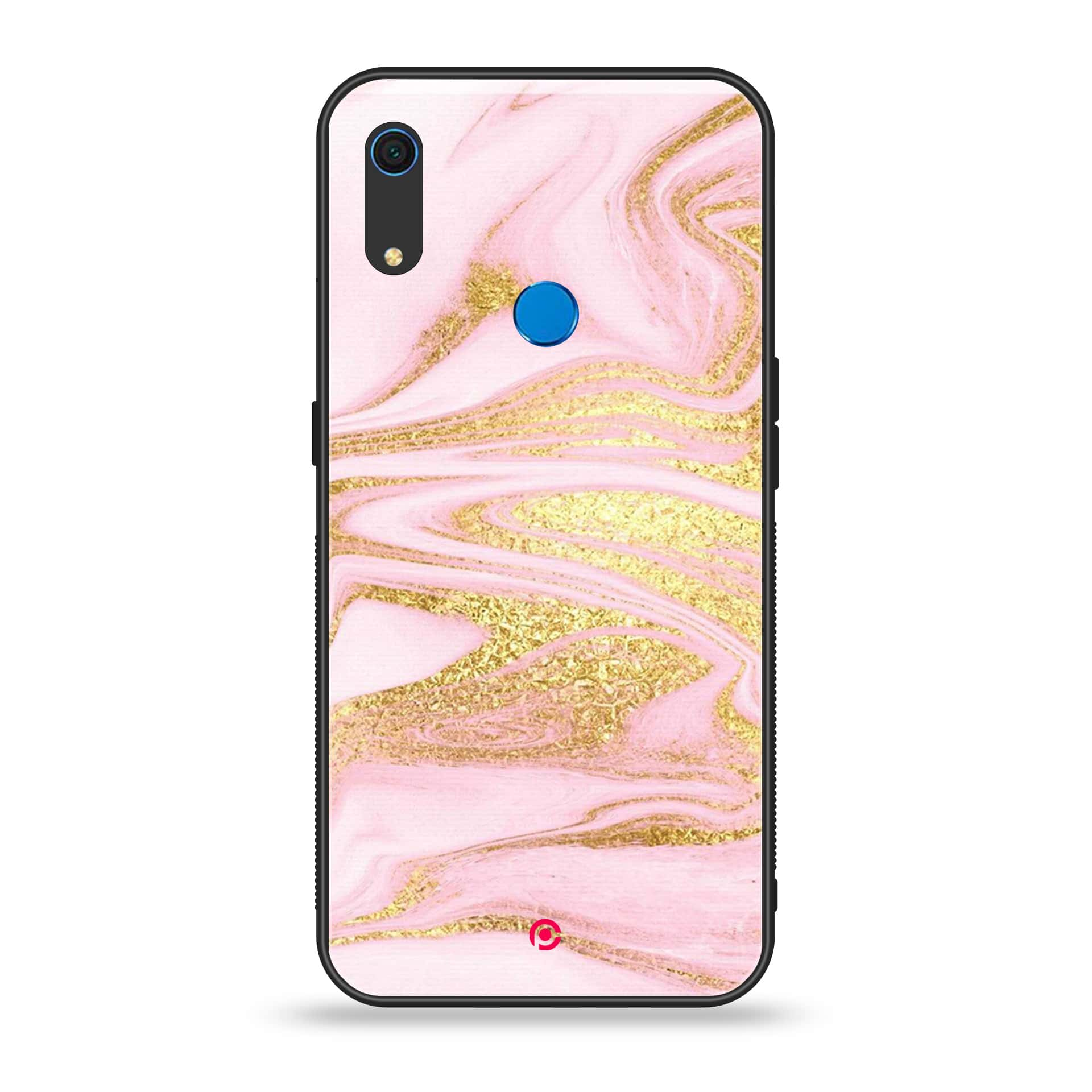 Huawei Y6s - Pink Marble Series - Premium Printed Metal soft Bumper shock Proof Case