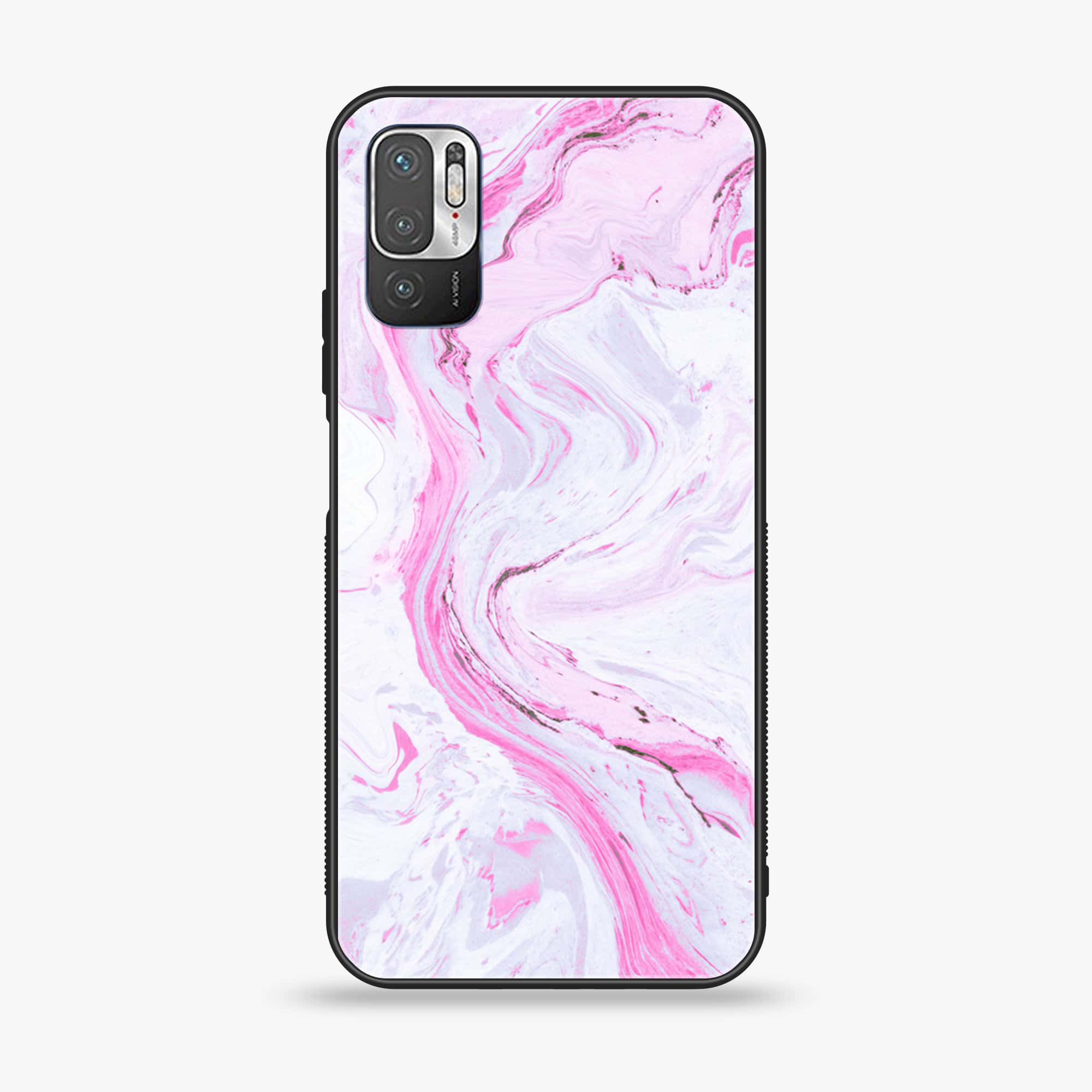 Xiaomi Redmi Note 10 5G - Pink Marble Series - Premium Printed Glass soft Bumper shock Proof Case