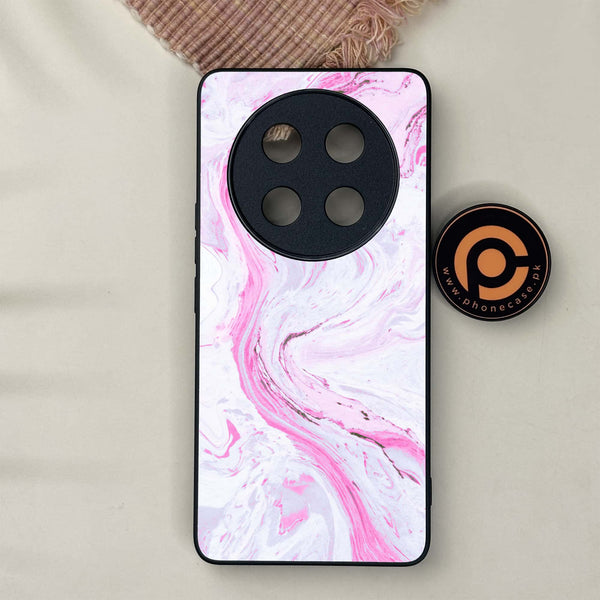 Honor X9c 5G - Pink Marble Series - Premium Metal Printed soft Bumper shock Proof Case