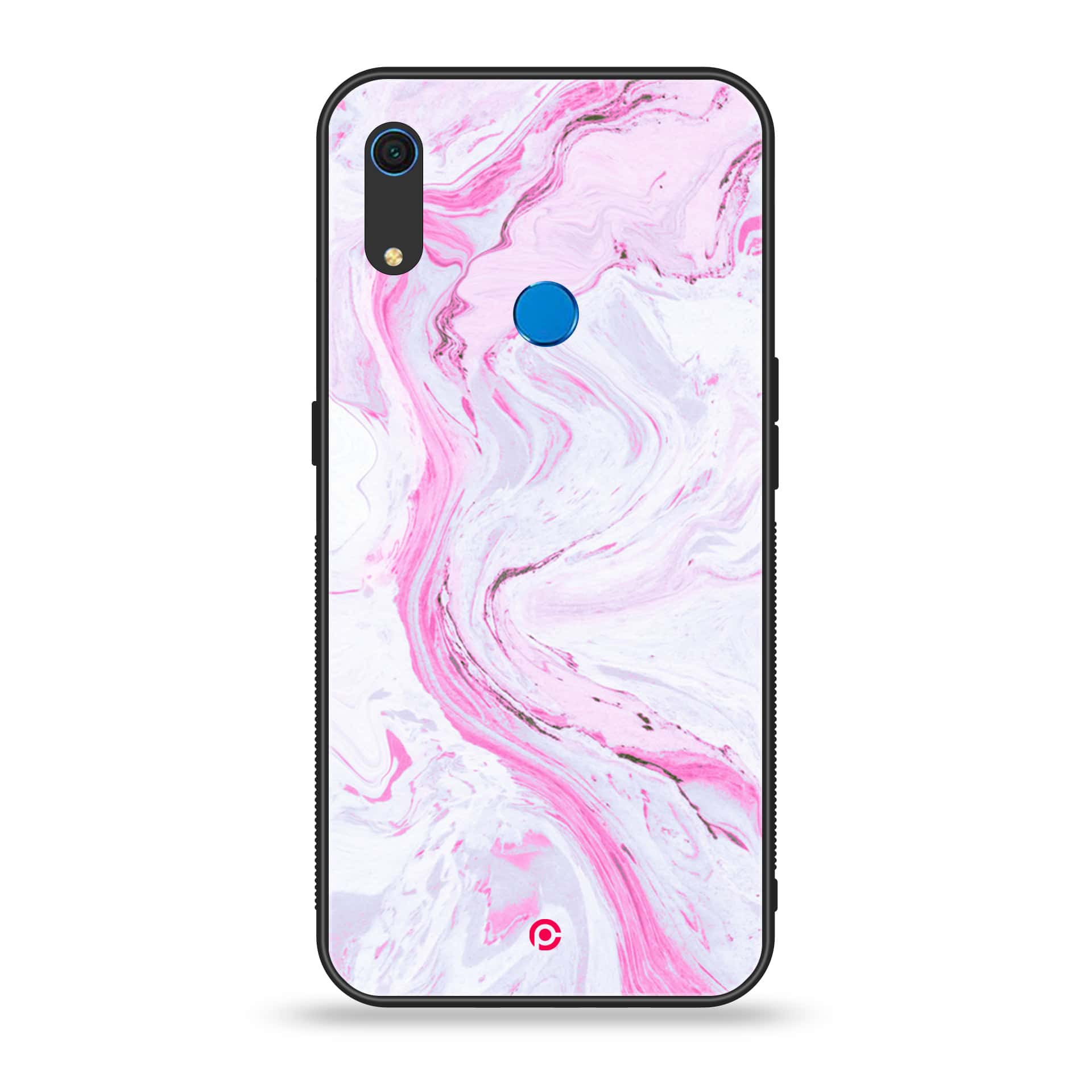 Huawei Y6s - Pink Marble Series - Premium Printed Metal soft Bumper shock Proof Case