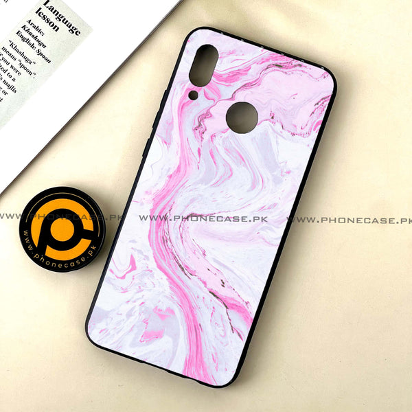 Huawei Nova 3 - Pink Marble Series - Premium Printed Glass soft Bumper shock Proof Case