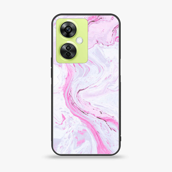 OnePlus Nord CE 3 Lite - Pink Marble Series - Premium Printed soft Bumper shock Proof Case