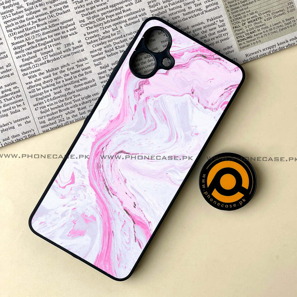 Samsung Galaxy A06  - Pink Marble Series - Premium Metal Printed soft Bumper shock Proof Case