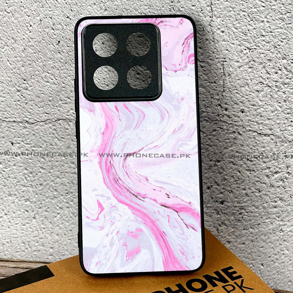 Xiaomi 14T Pro - Pink Marble Series - Premium Printed Glass soft Bumper shock Proof Case