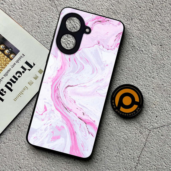 Xiaomi Redmi A5 - Pink Marble Series - Premium Metal Printed soft Bumper shock Proof Case