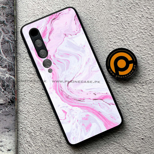 Xiaomi Mi 10 - Pink Marble Series - Premium Printed Glass soft Bumper shock Proof Case