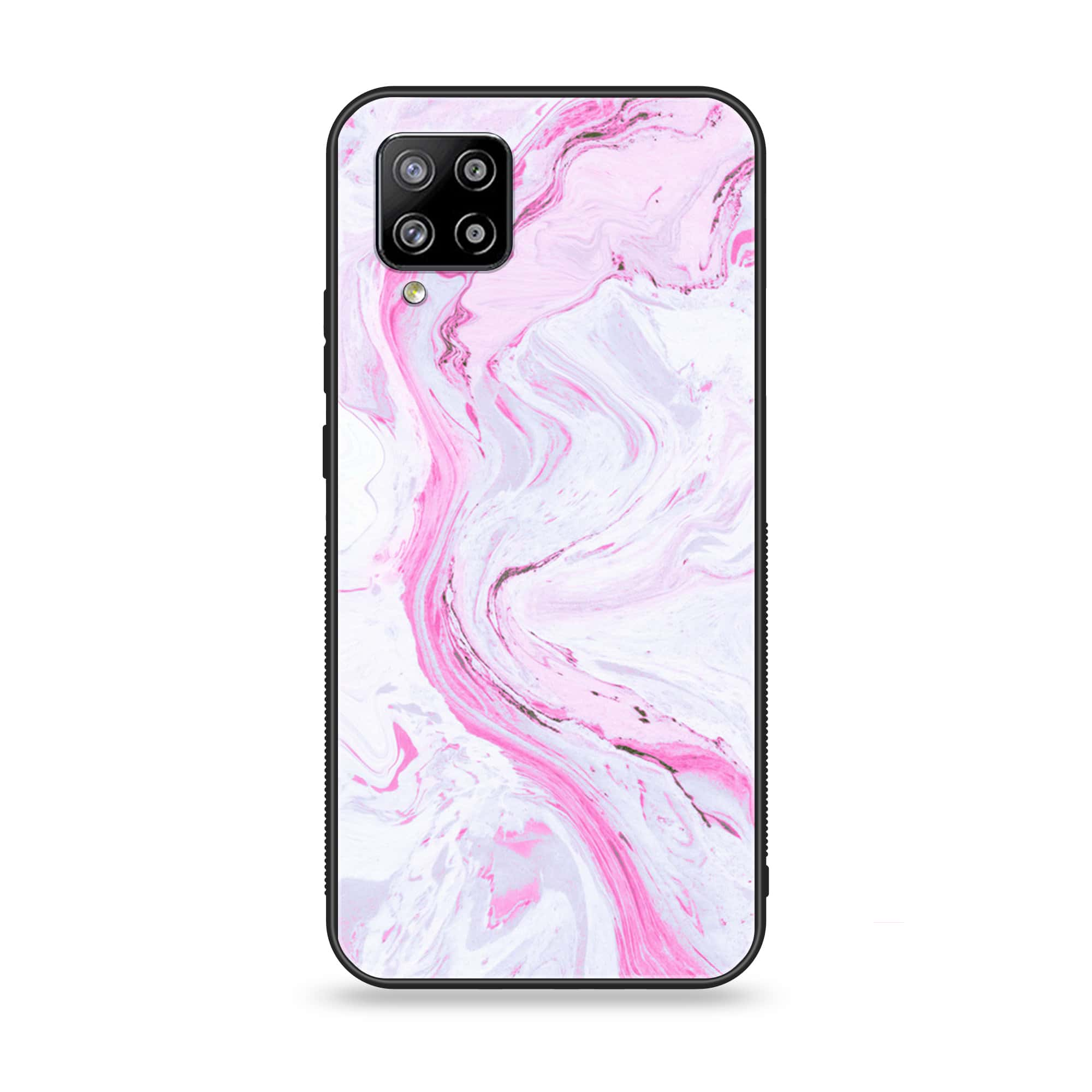 Samsung Galaxy A42 5G - Pink Marble Series - Premium Printed Glass soft Bumper shock Proof Case