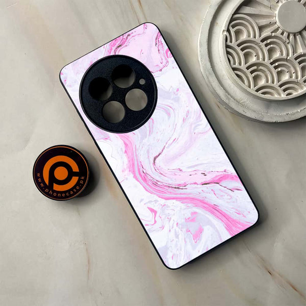 OnePlus 13 - Pink Marble Series - Premium Metal Printed soft Bumper shock Proof Case