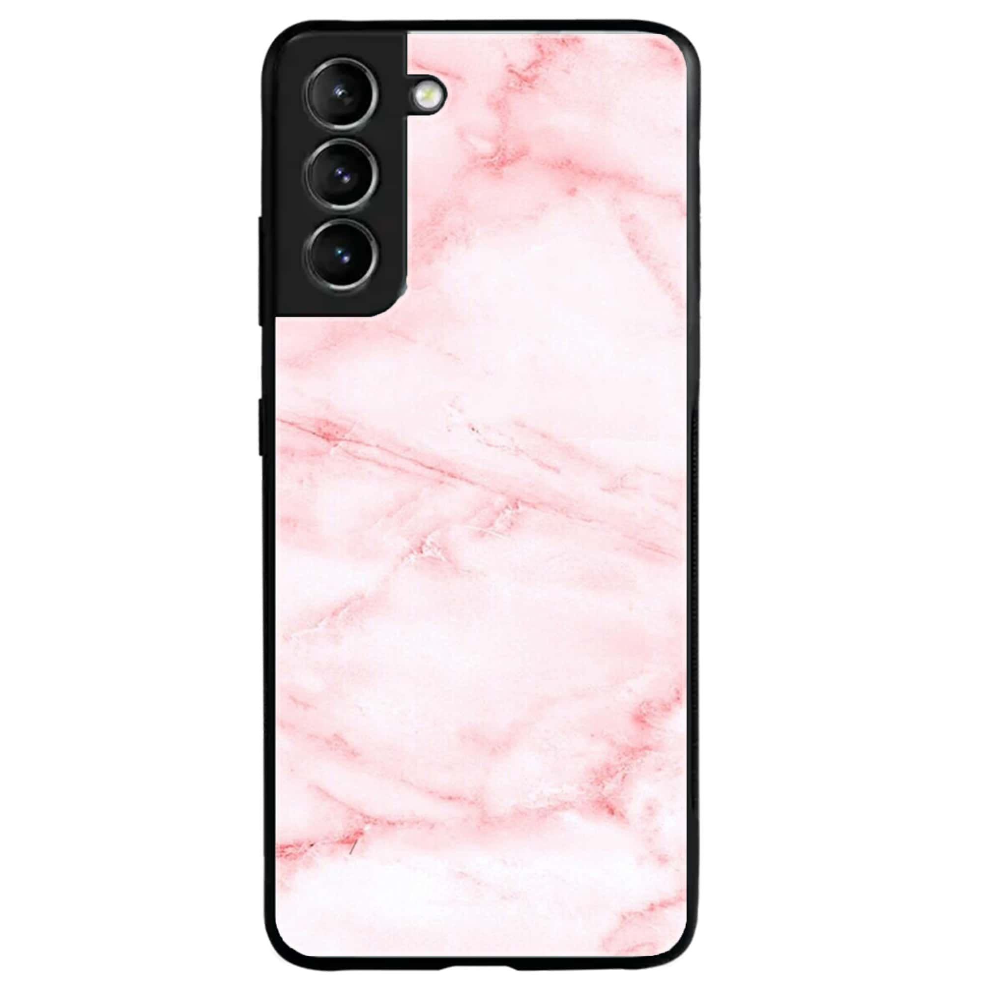 Samsung Galaxy S21 - Pink Marble Series - Premium Printed Glass soft Bumper shock Proof Case