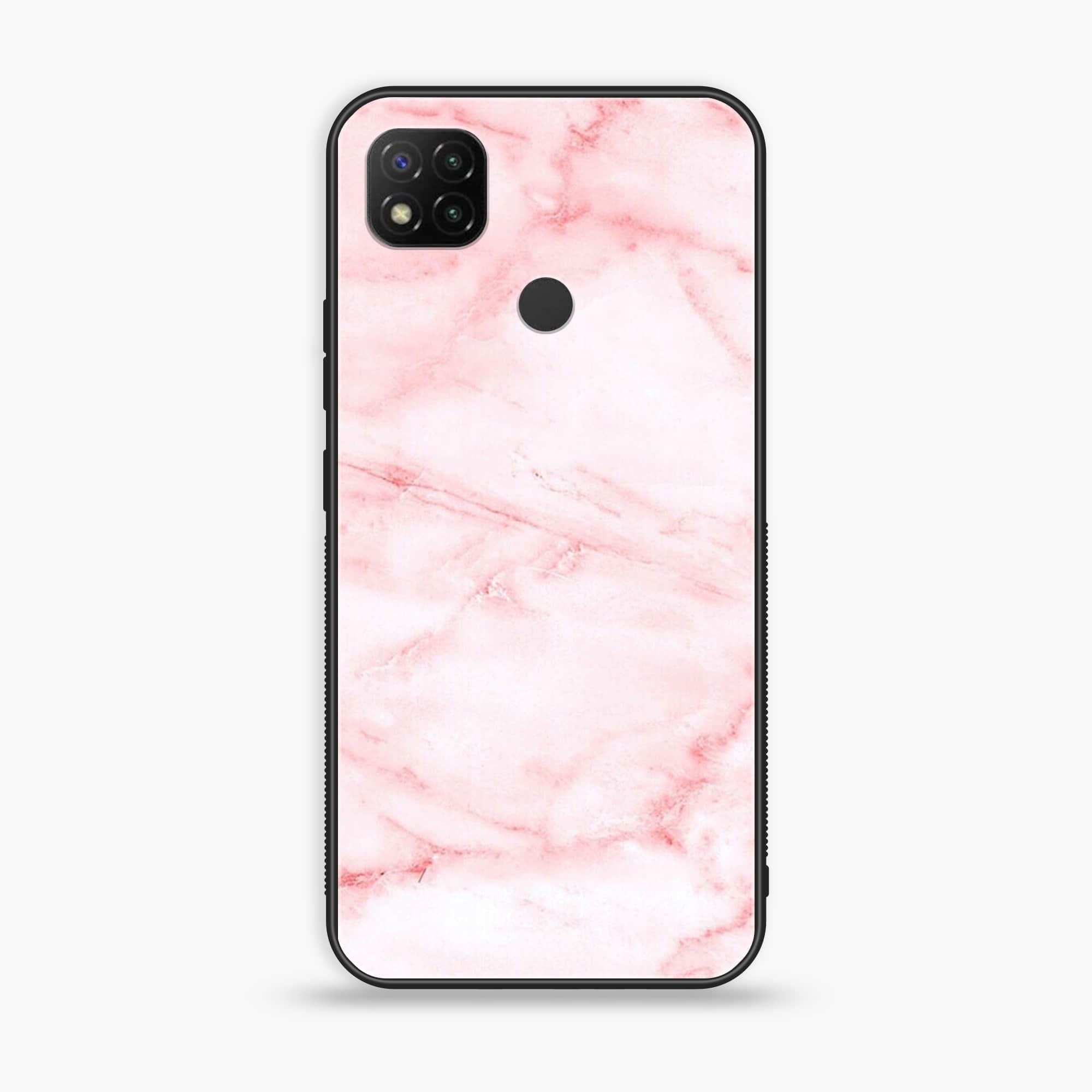 Xiaomi Redmi 10A- Pink Marble Series - Premium Printed Glass soft Bumper shock Proof Case