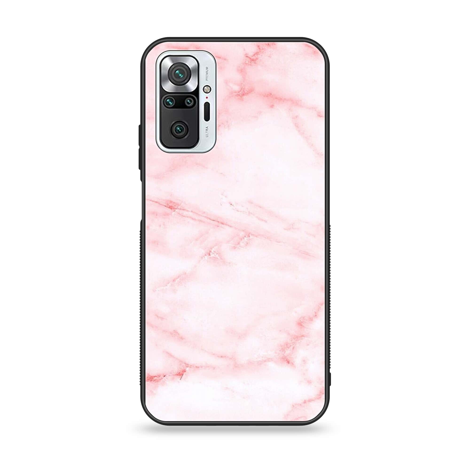 Xiaomi Redmi Note 10 Pro - Pink Marble Series - Premium Printed Glass soft Bumper shock Proof Case