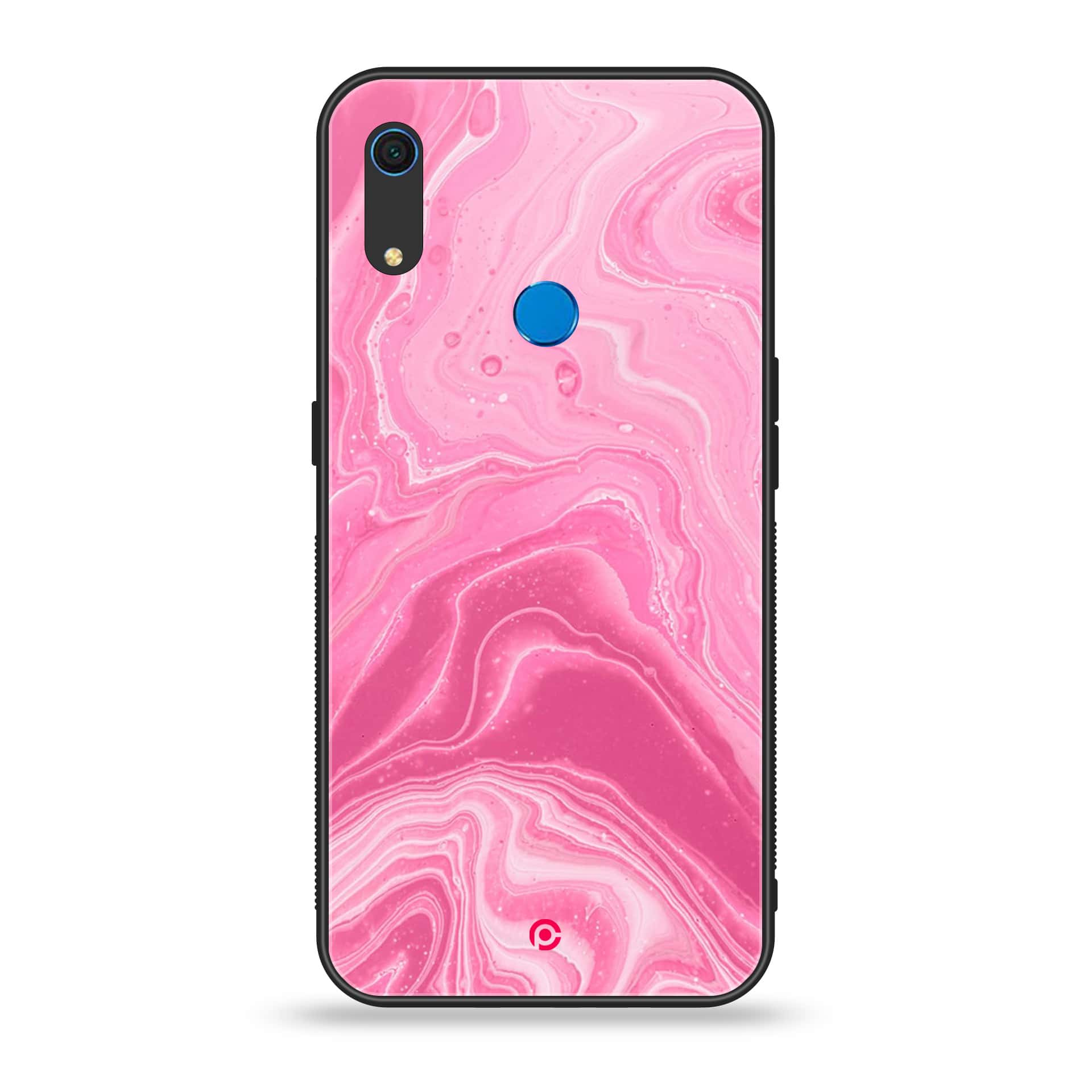 Huawei Y6s - Pink Marble Series - Premium Printed Metal soft Bumper shock Proof Case