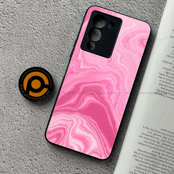 Infinix Note 12 G96 Pink Marble Design 3 Premium Printed Glass soft Bumper shock Proof Case CS-49712