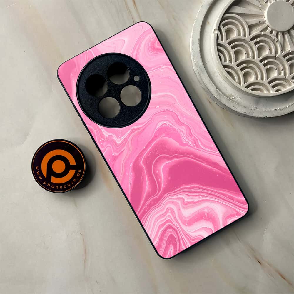 OnePlus 13 - Pink Marble Series - Premium Metal Printed soft Bumper shock Proof Case