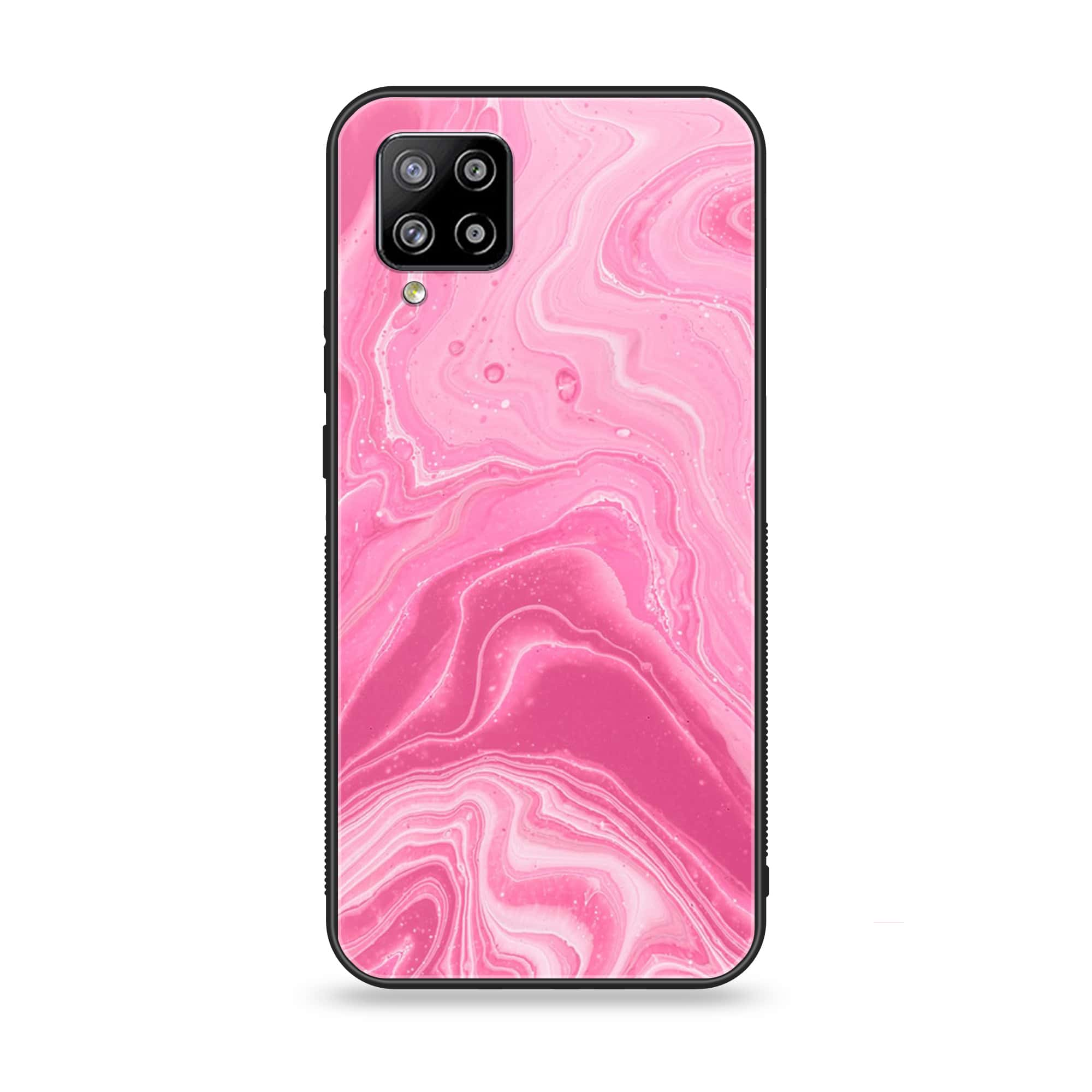 Samsung Galaxy A42 5G - Pink Marble Series - Premium Printed Glass soft Bumper shock Proof Case