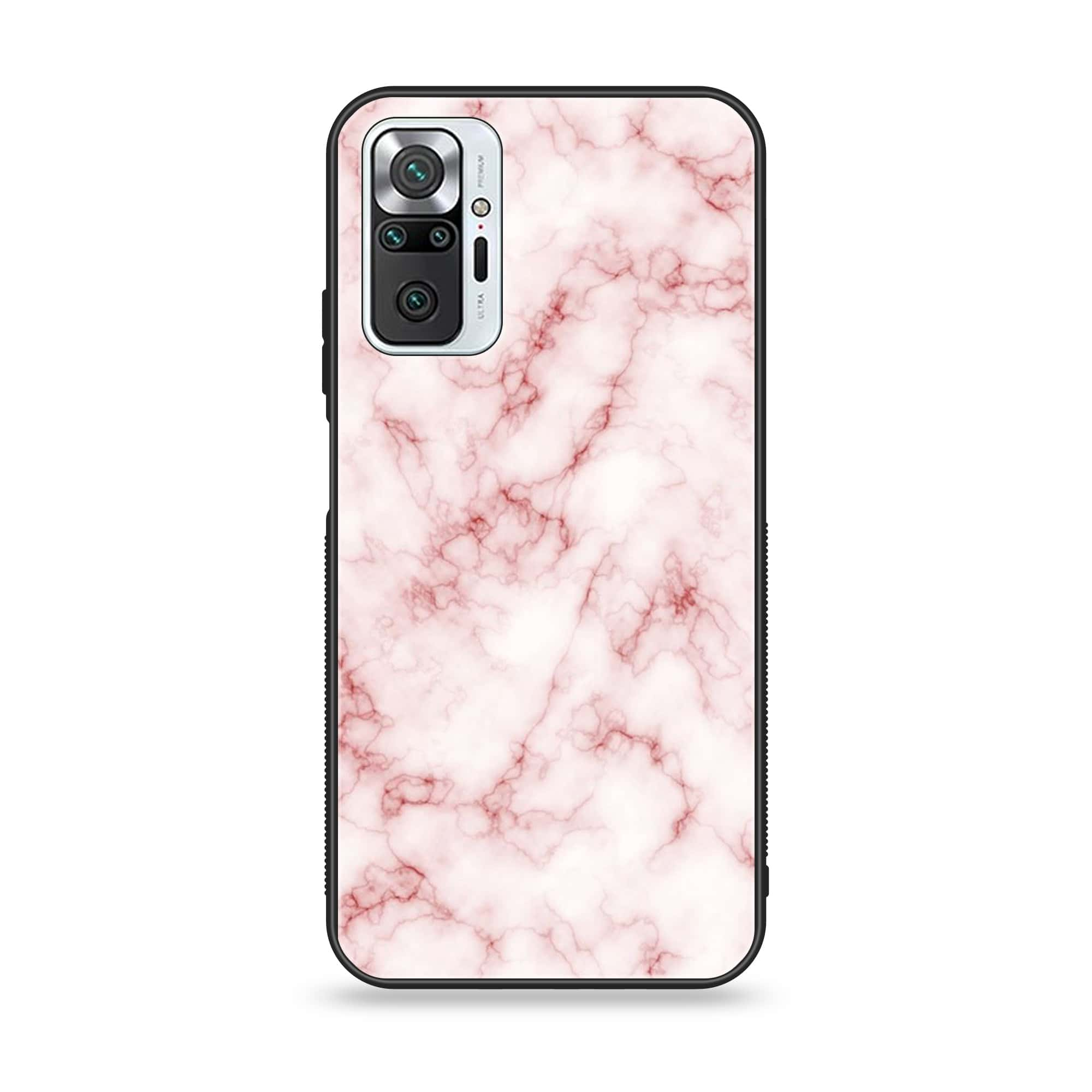 Xiaomi Redmi Note 10 Pro - Pink Marble Series - Premium Printed Glass soft Bumper shock Proof Case