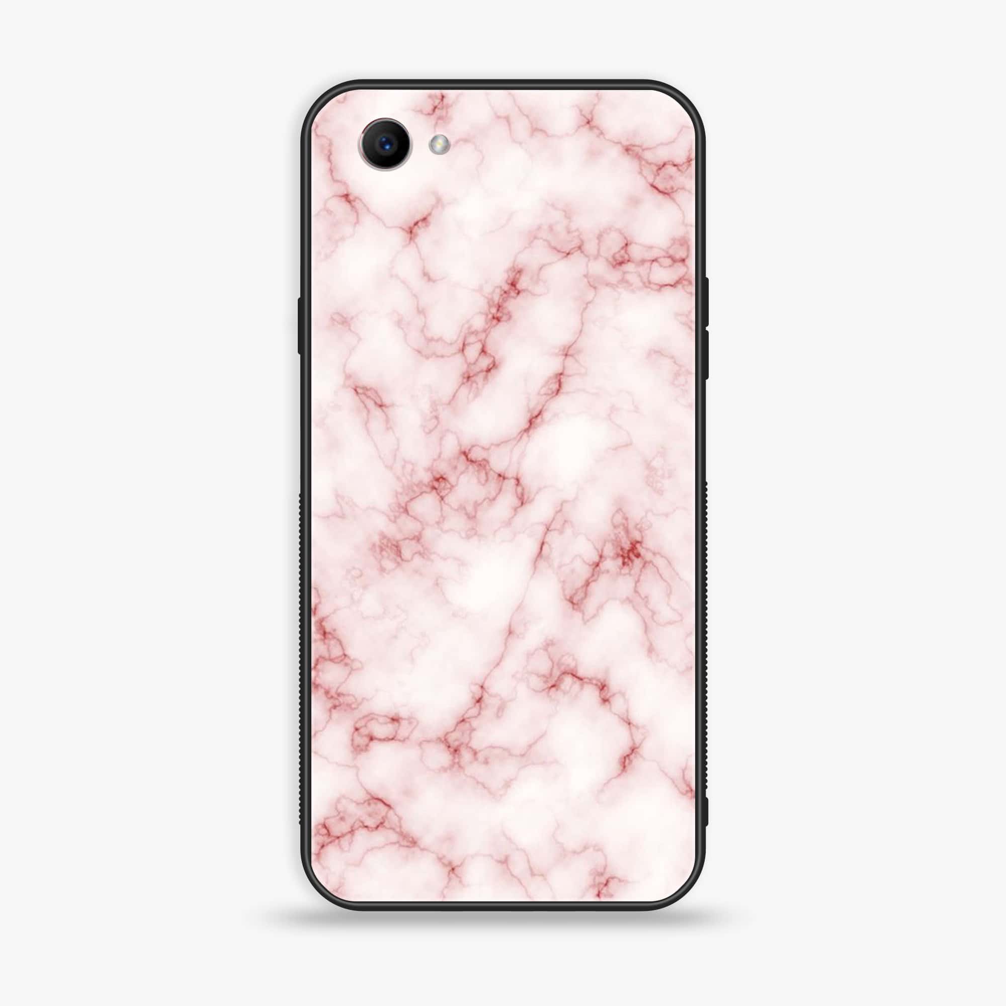 Oppo F7 Youth - Pink Marble Series - Premium Printed Glass soft Bumper shock Proof Case