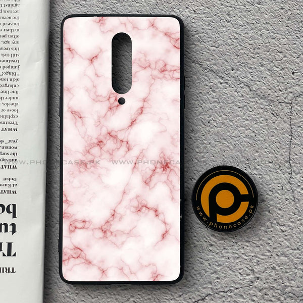 OnePlus 8- Pink Marble  Design 4- Premium Metal Printed soft Bumper Shock Proof Case CS-29987