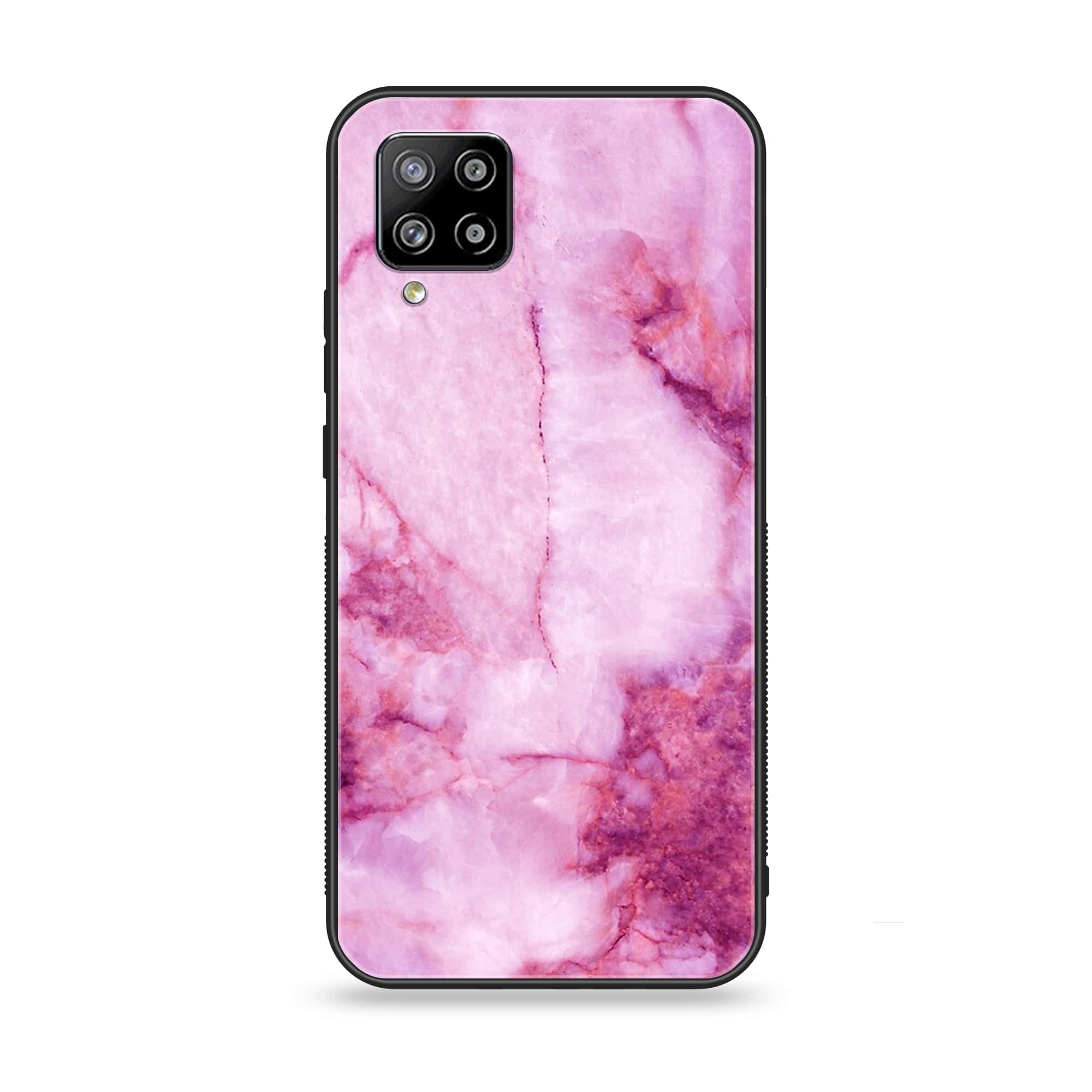 Samsung Galaxy A42 5G - Pink Marble Series - Premium Printed Glass soft Bumper shock Proof Case